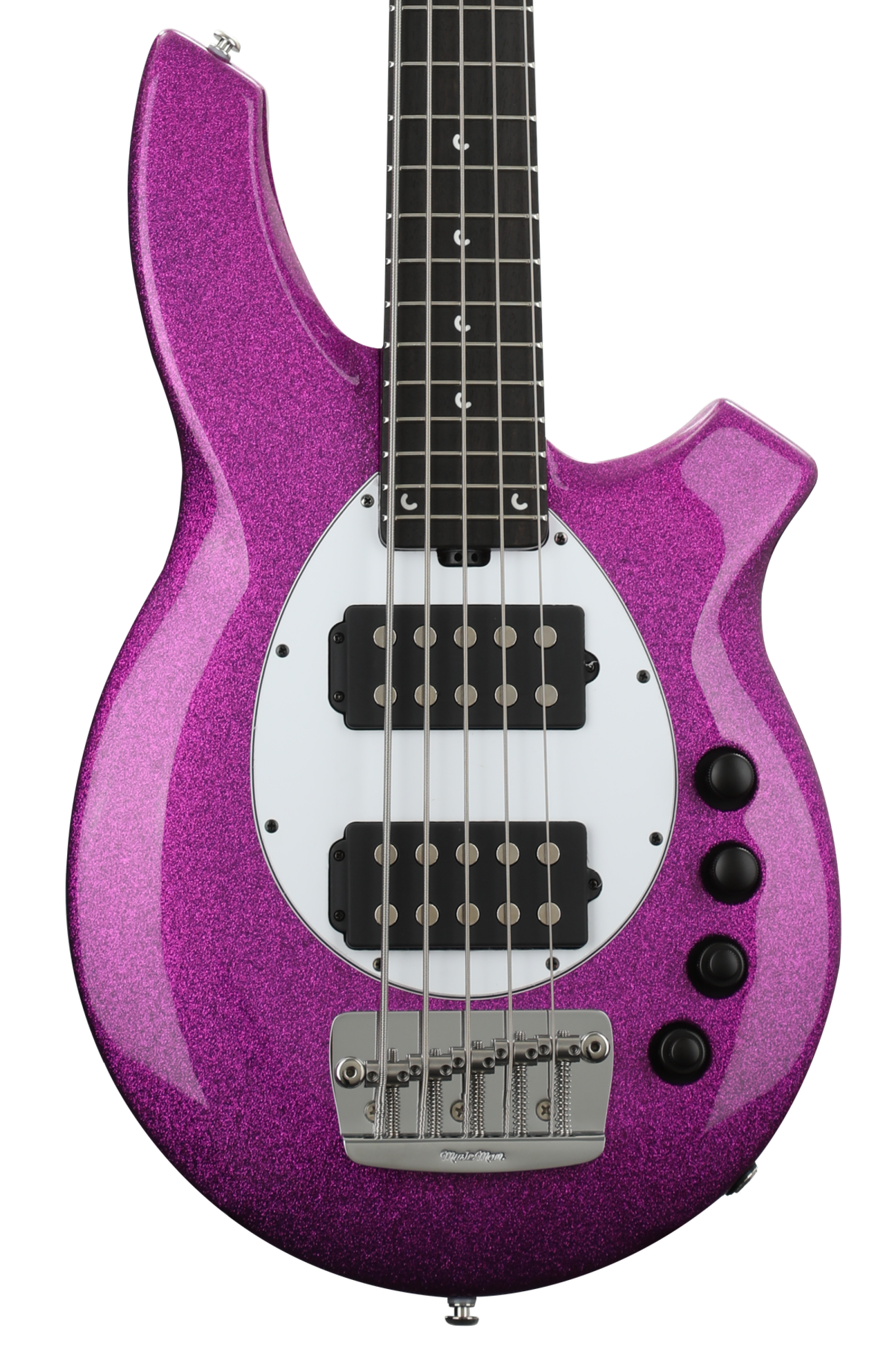 Ernie Ball Music Man Bongo 5 Bass Guitar - Fuschia Sparkle
