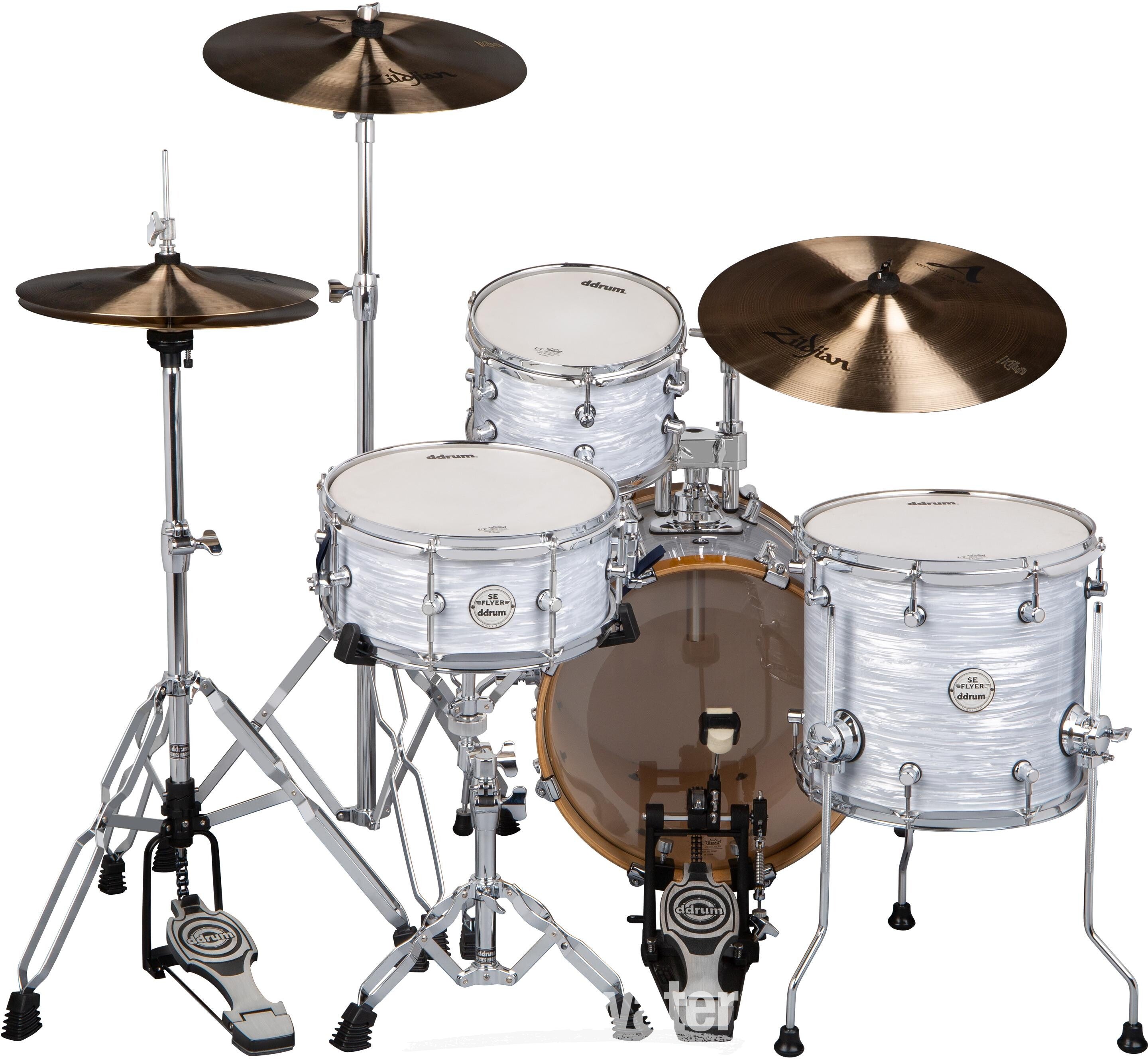 ddrum SE Flyer Pitstop 4-piece Shell Pack - White Pearl