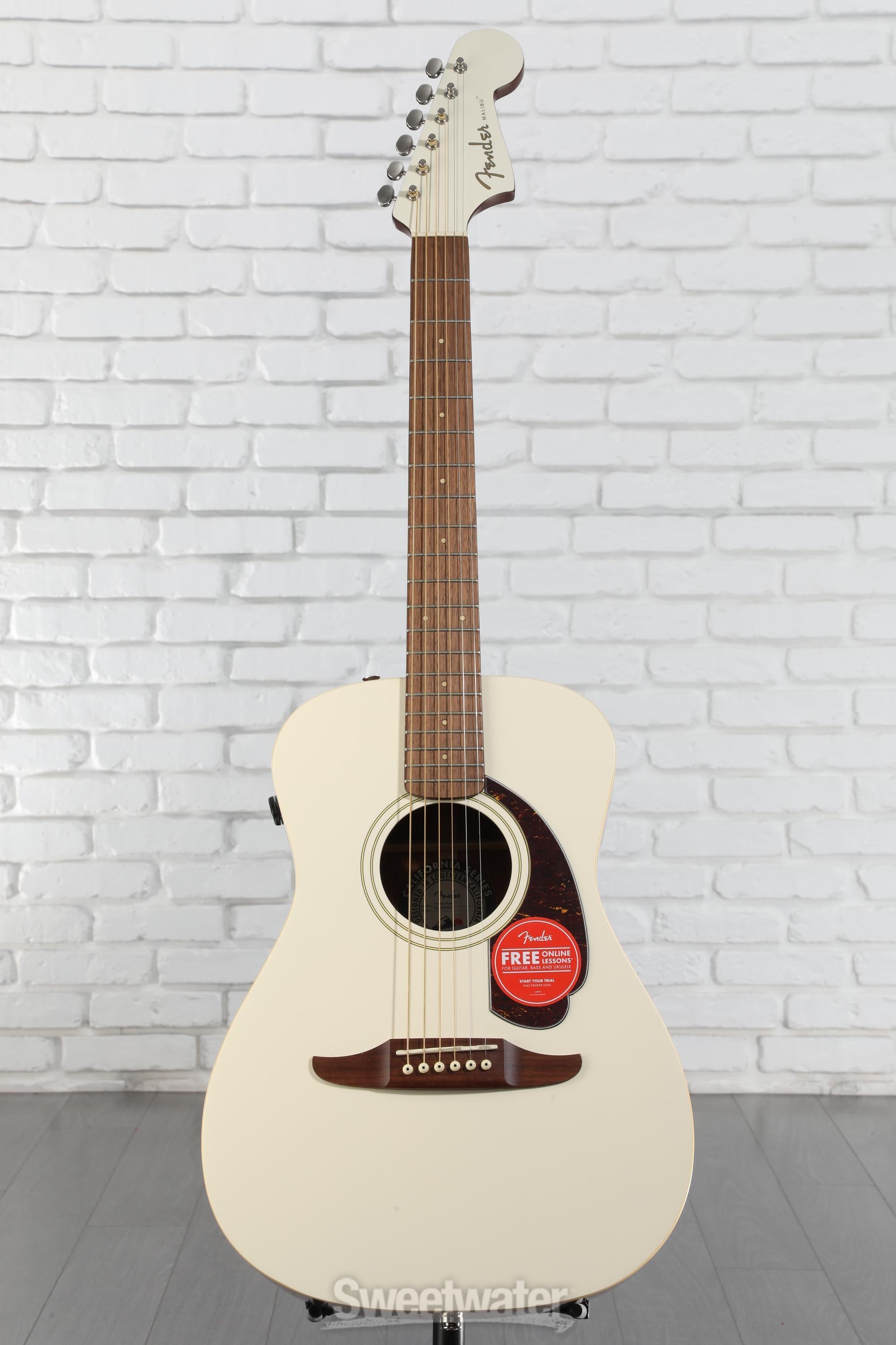 【Xmasセール！】fender Malibu Player エレアコ ホワイト Amazon.com: Fender Malibu Player Acoustic Guitar, Olympic