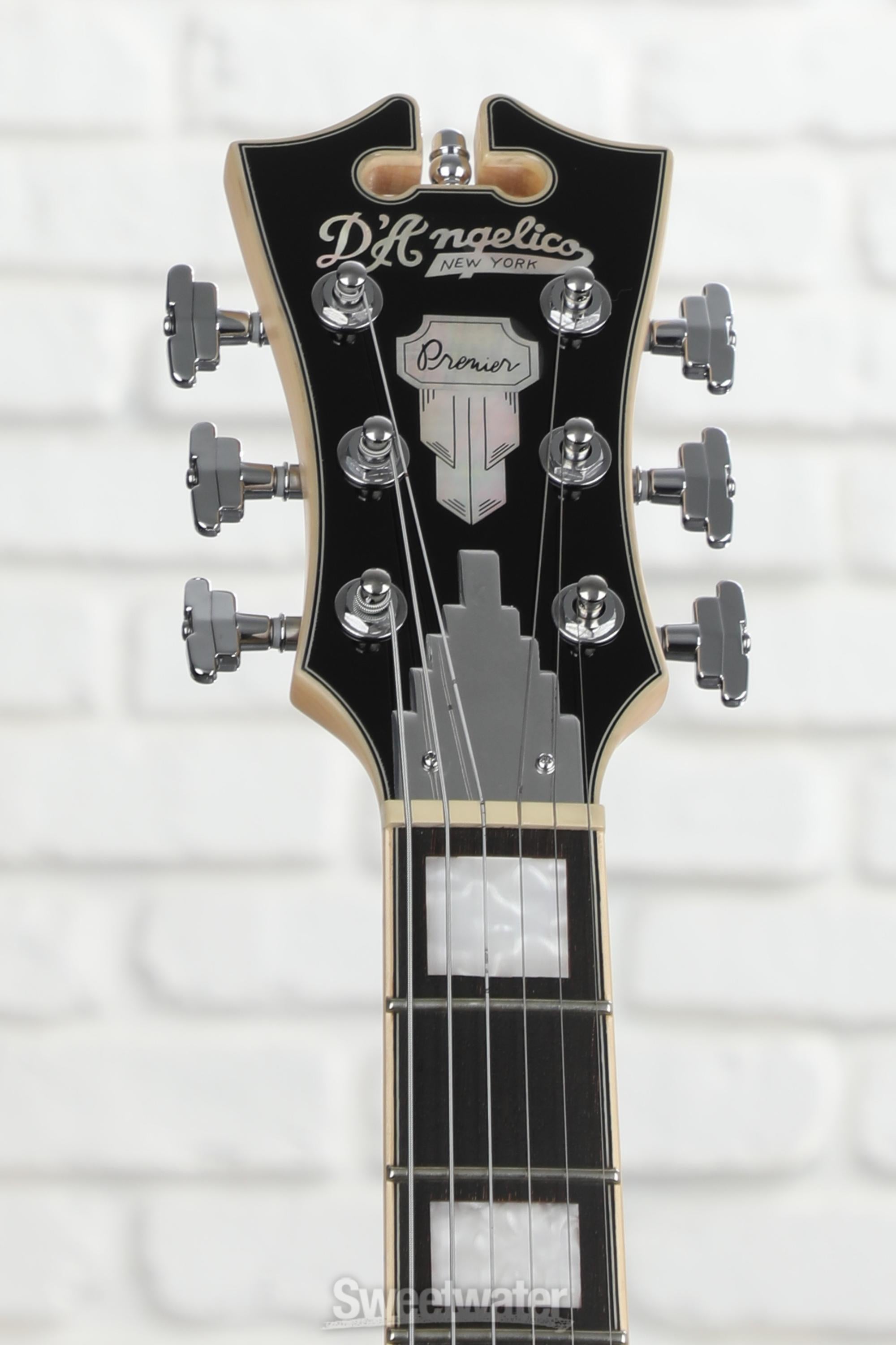 D'Angelico Premier Atlantic Electric Guitar - Black Flake