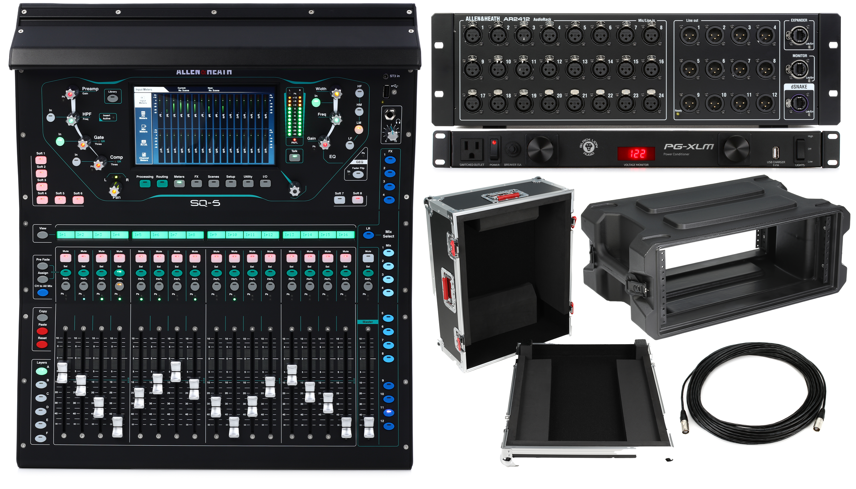 Allen & Heath SQ-5 48-channel Digital Mixer Stage Bundle | Sweetwater