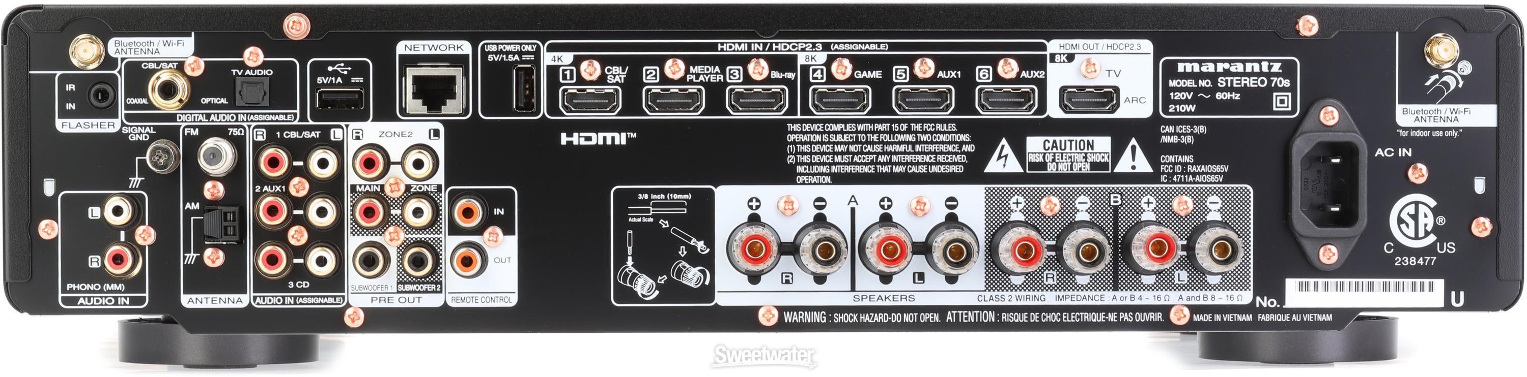 Marantz Stereo 70s 75-watt Stereo 8K A/V Receiver | Sweetwater