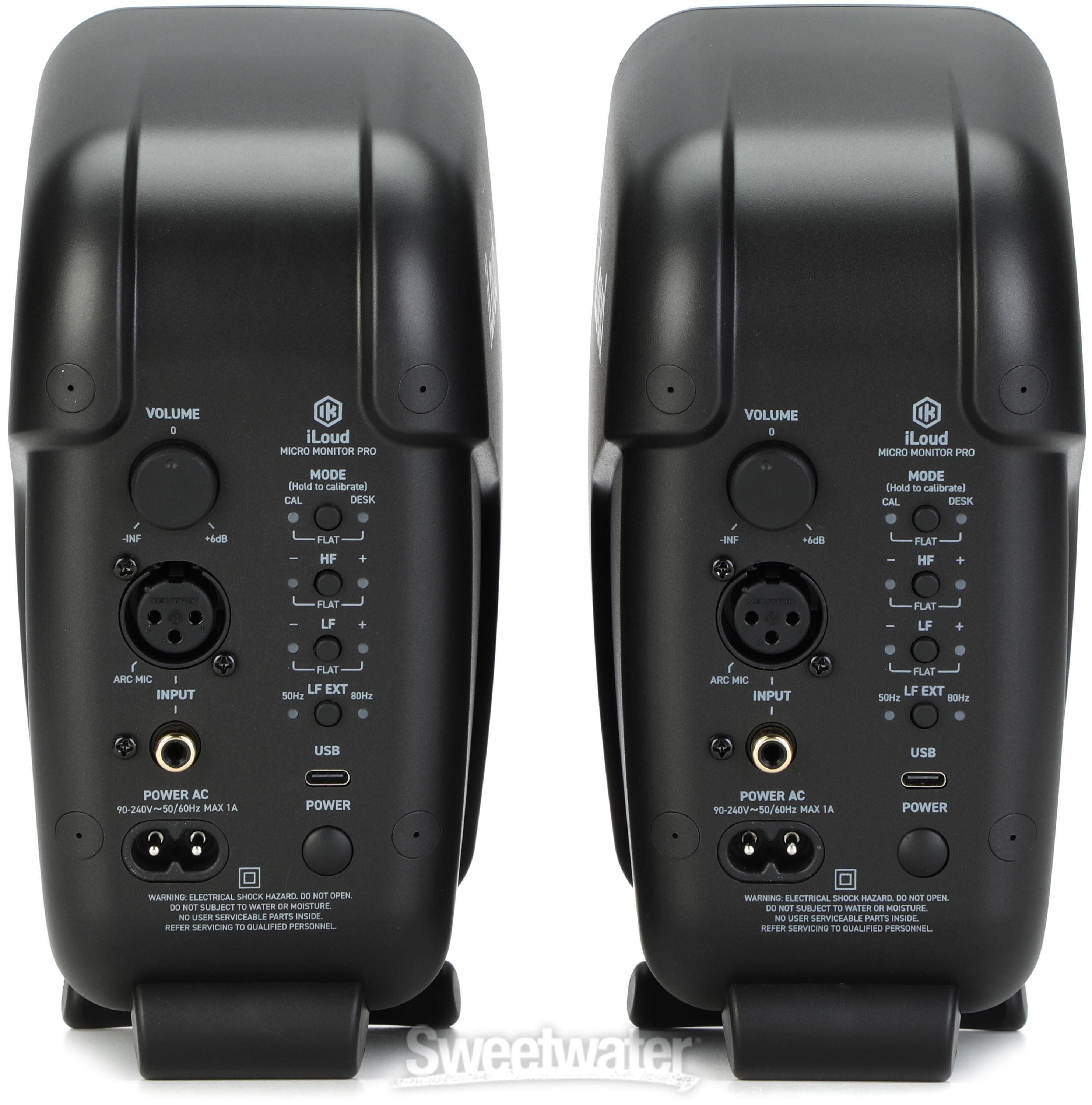 IK Multimedia iLoud Micro Monitor Pro Pair - Black | Sweetwater IK Multimedia iLoud Micro Monitor Pro Pair - Black | Sweetwater