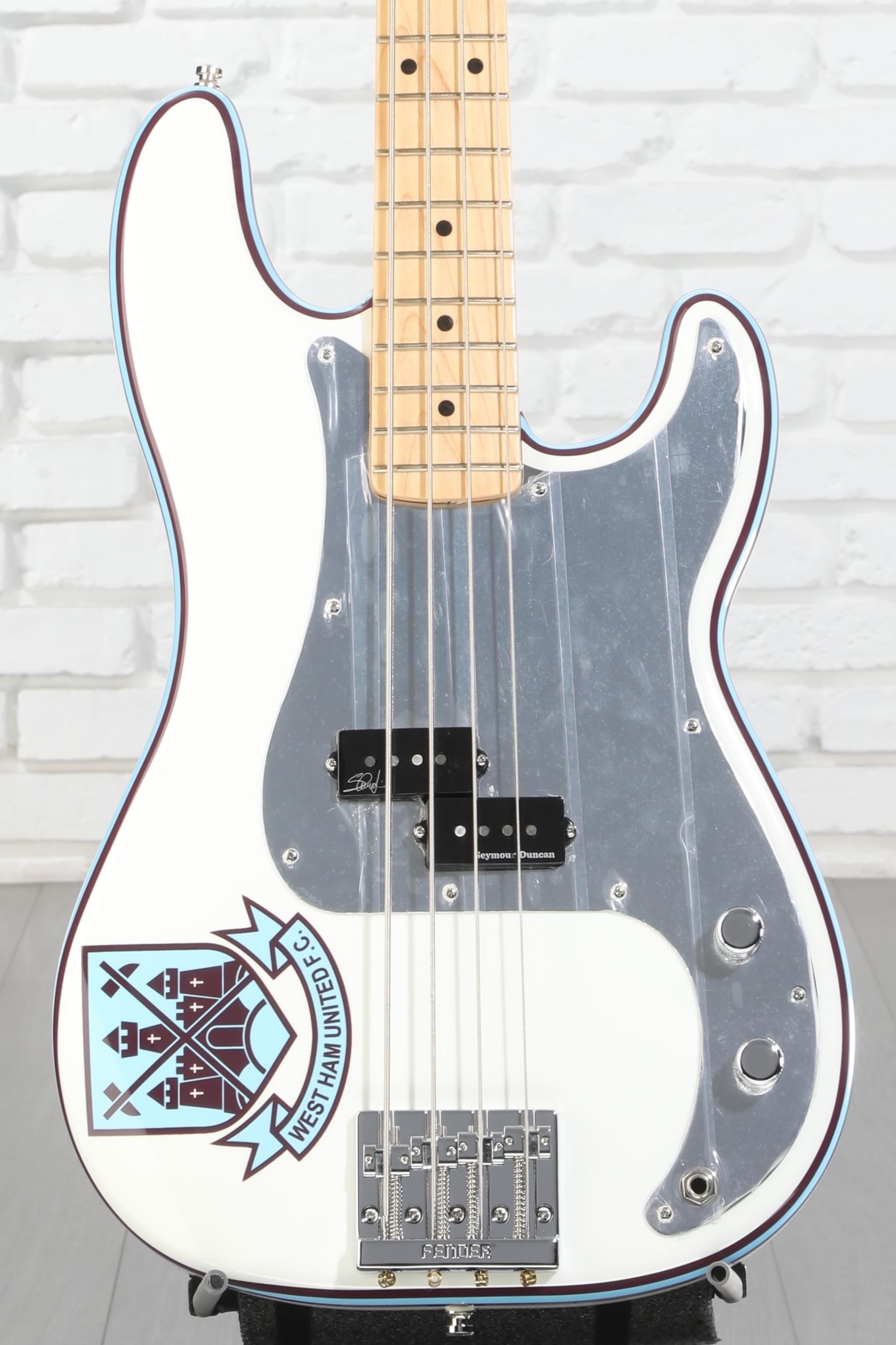 美品 FENDER Steve Harris Precision Bass Fender Steve Harris Precision Bass - Olympic White | Sweetwater