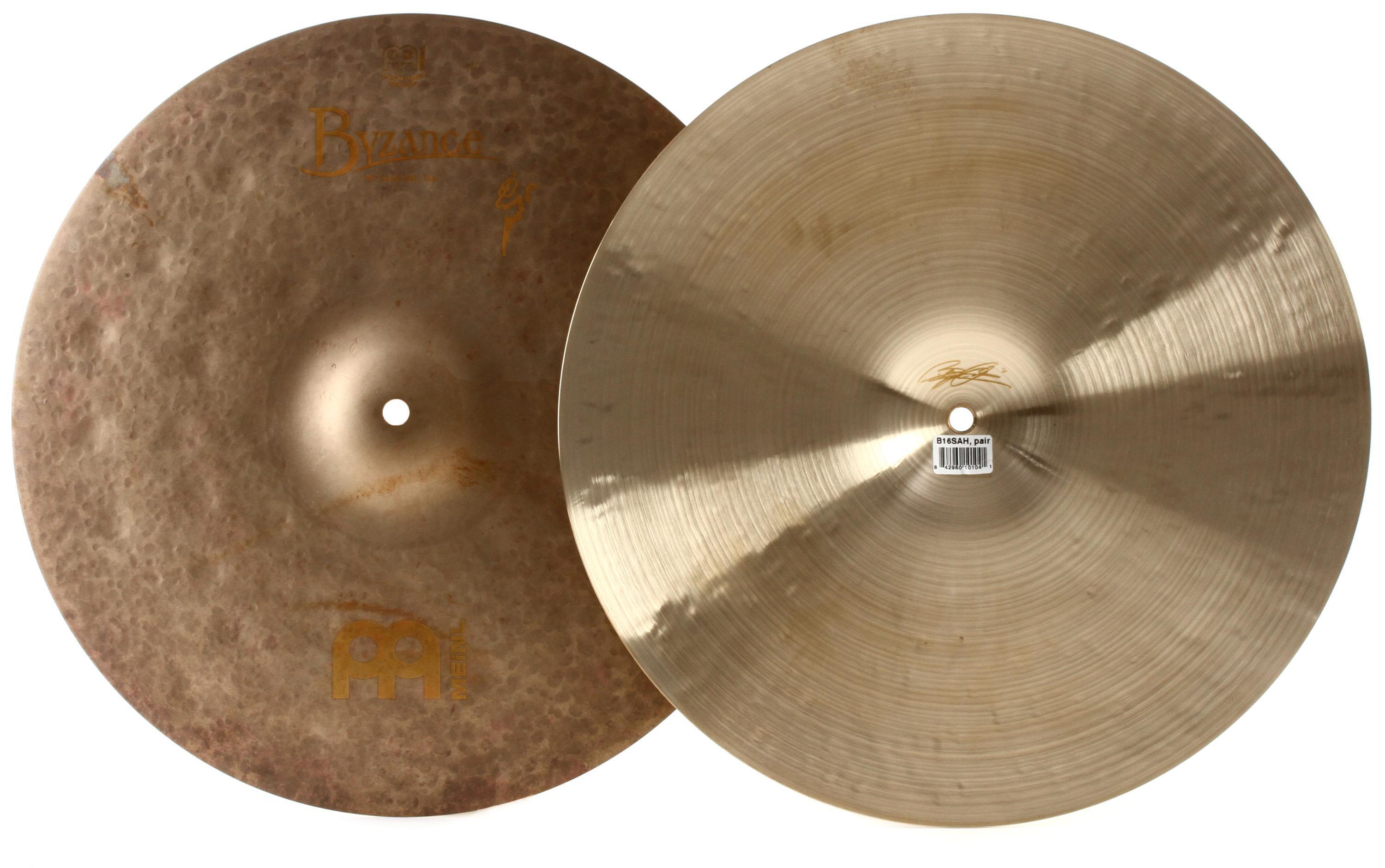 Meinl Cymbals 16 inch Byzance Vintage Sand Hi-hat Cymbals | Sweetwater