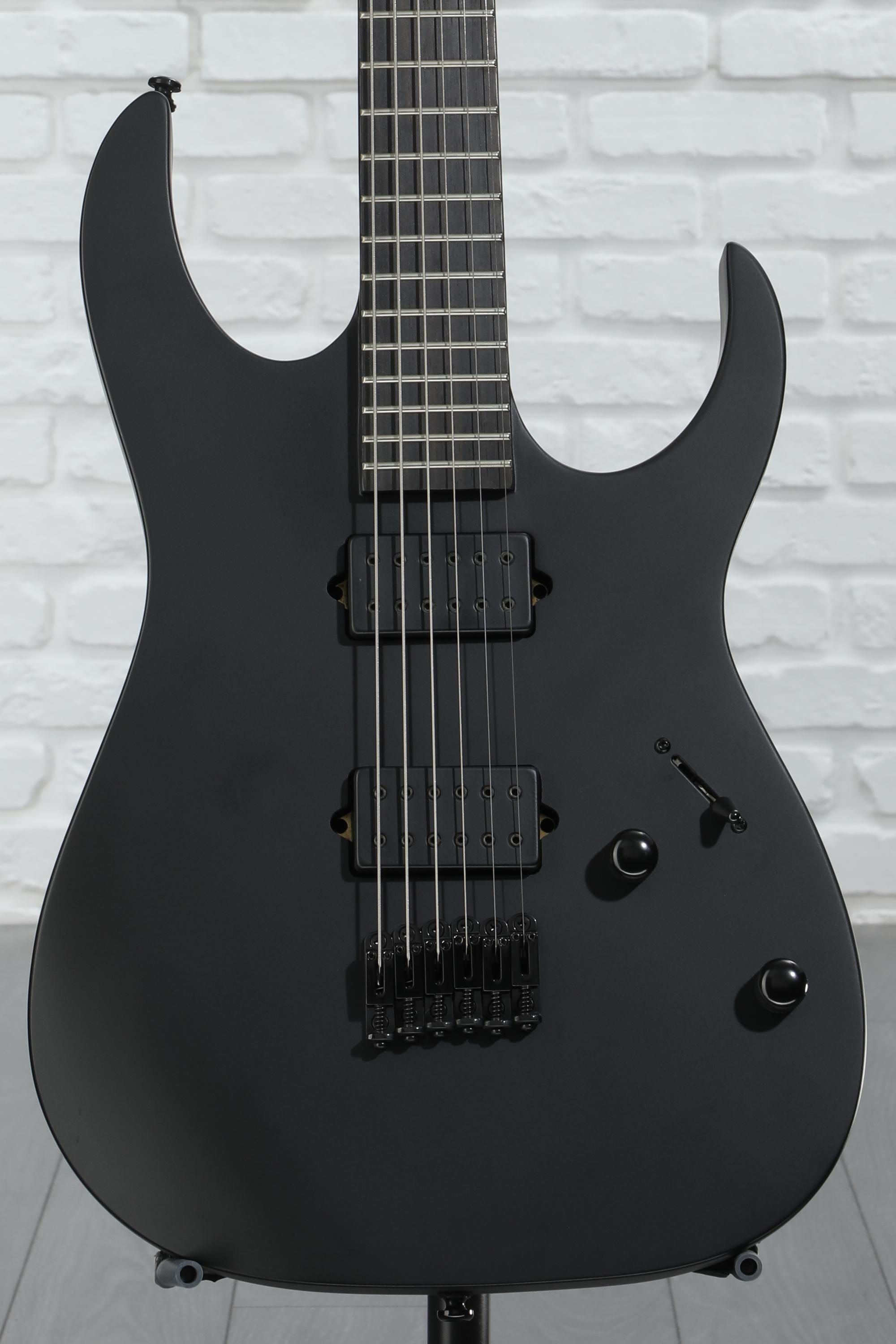 Ibanez Iron Label RG Baritone - Black Flat | Sweetwater