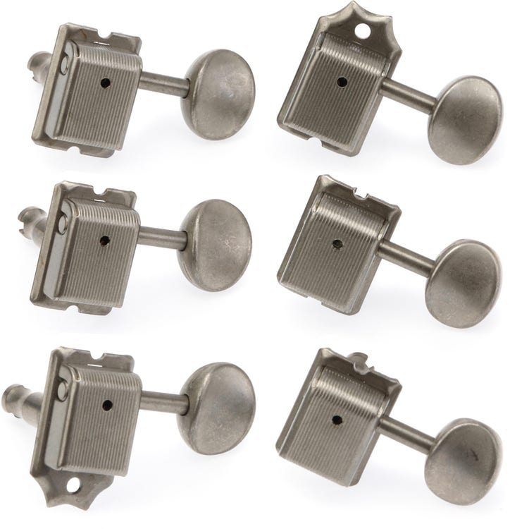 GOTOH SD91-05M 6-IN-LINE AGED NICKEL/RELIC TUNERS - Foto 8