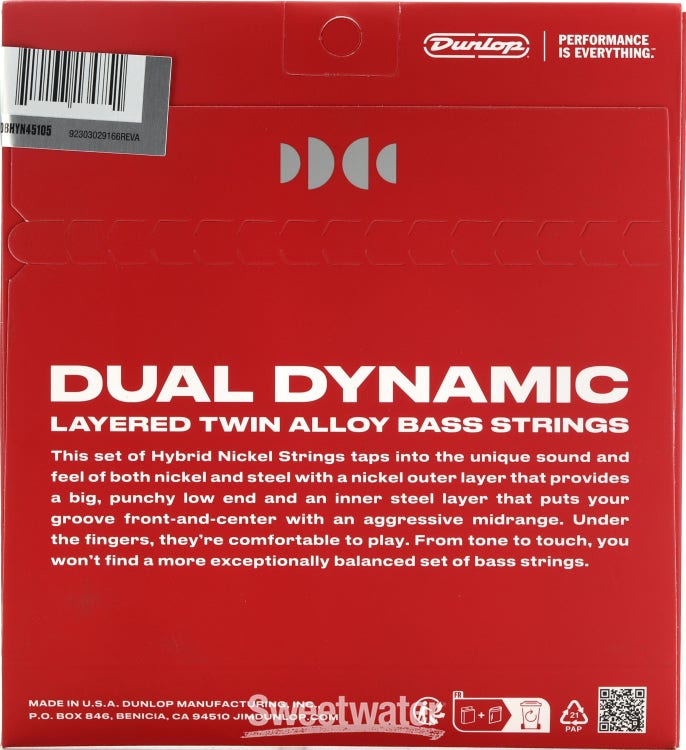 DUAL DYNAMIC LAYERED TWIN ALLOY HYBRID WOUND NICKEL BASS STRINGS