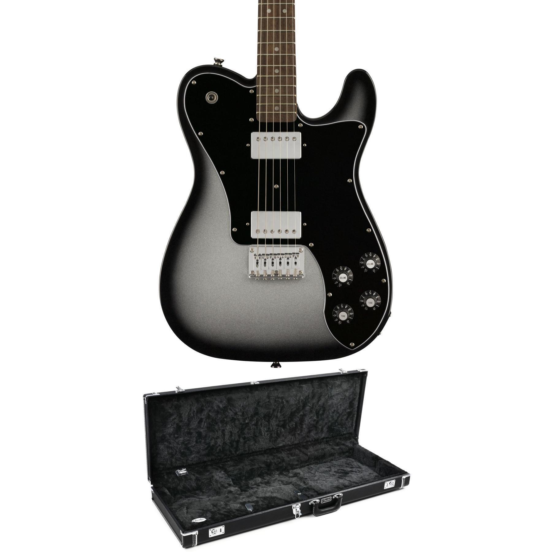 Squier Affinity Series Telecaster Deluxe Electric Guitar with Hard Case -  Silver Burst, Sweetwater Exclusive