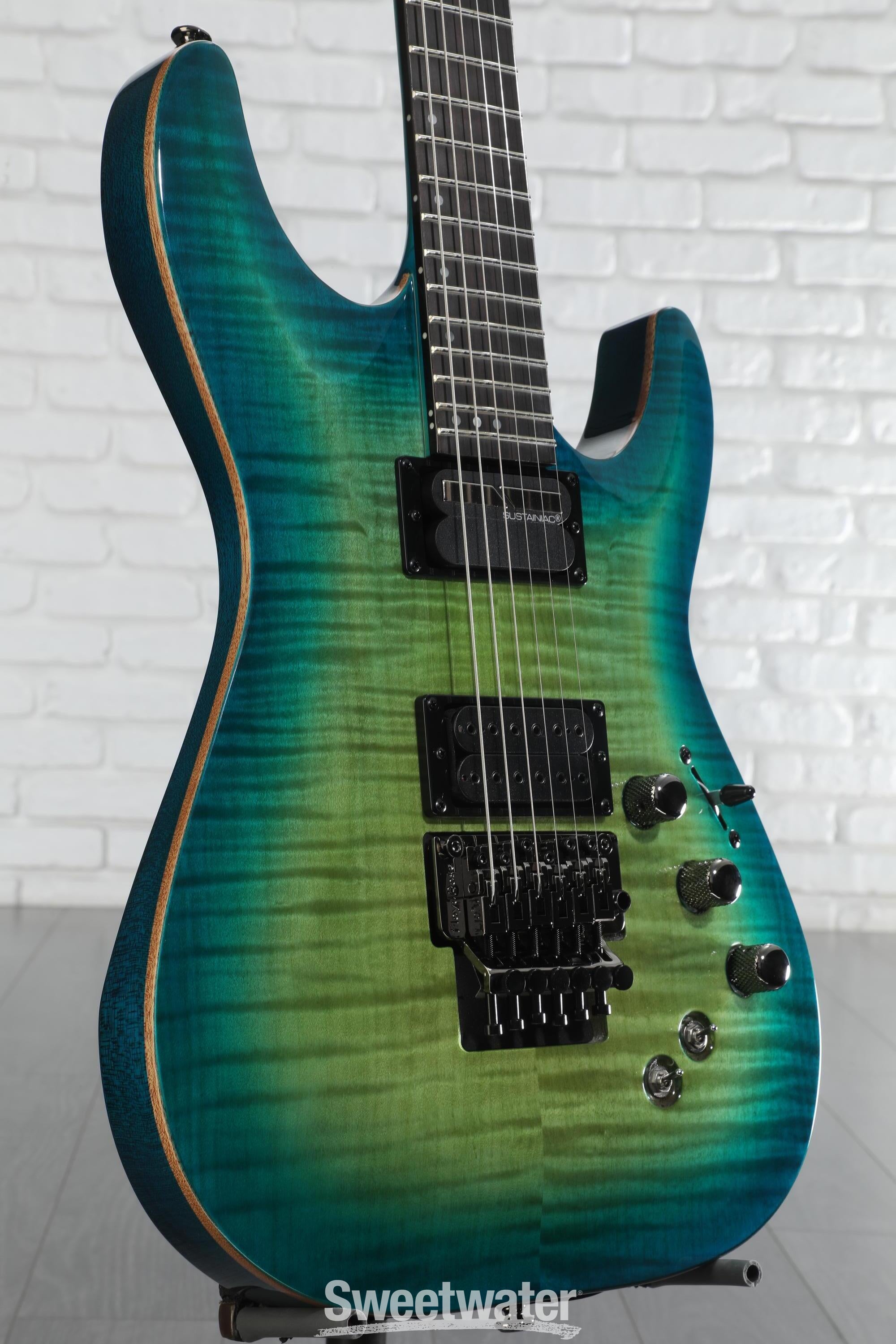 Schecter BlackJack SLS C-1 FR-S Electric Guitar - Aquaburst