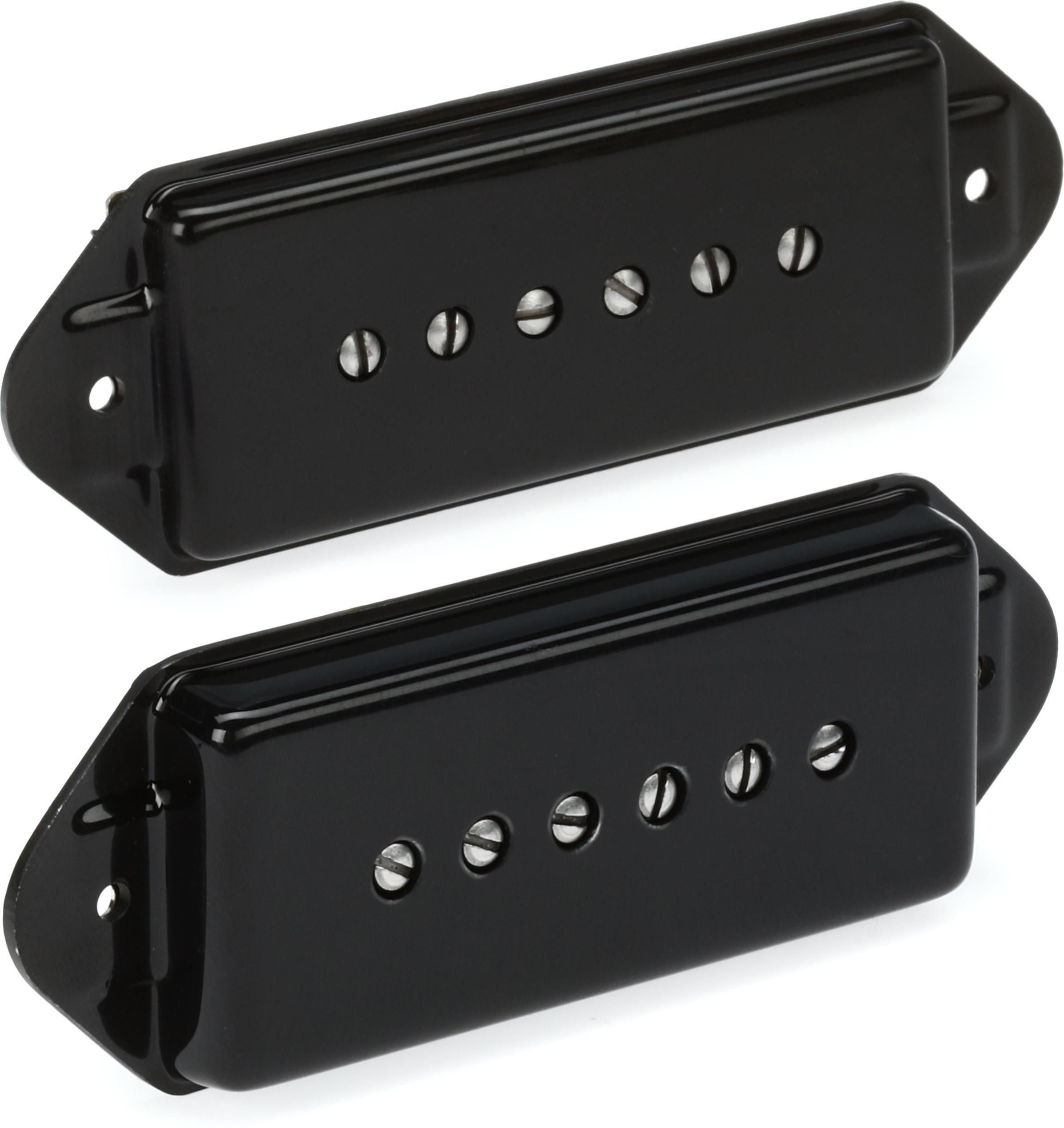 Seymour Duncan Antiquity P-90 Dog Ear Single Coil 2-piece Pickup Set Aged  Black Sweetwater