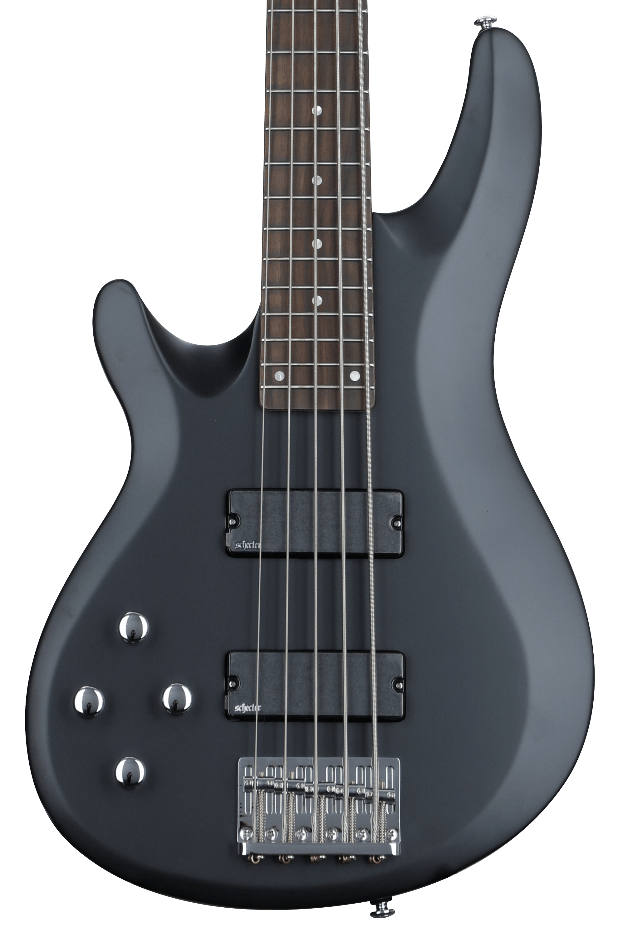 Schecter C-5 Deluxe 5-string Left-handed Bass Guitar - Satin Black