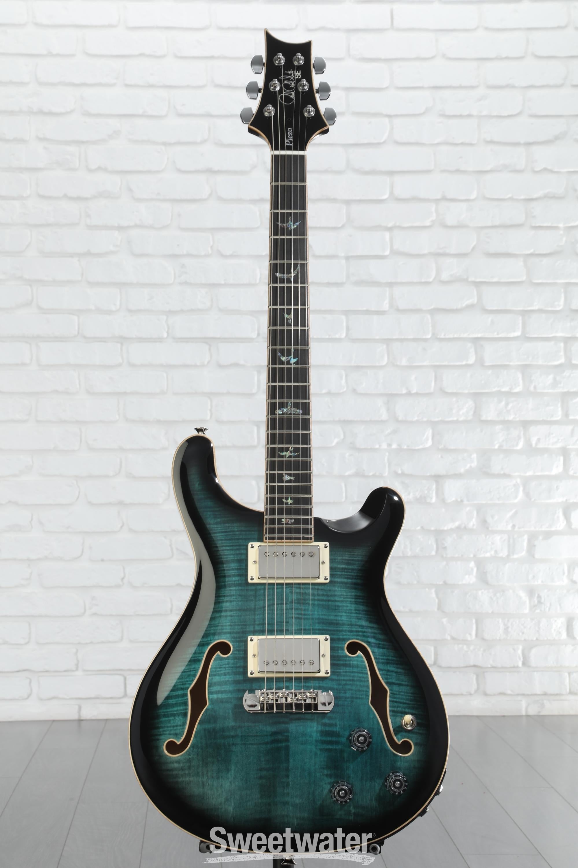 PRS SE Hollowbody II Piezo Electric Guitar - Peacock Blue
