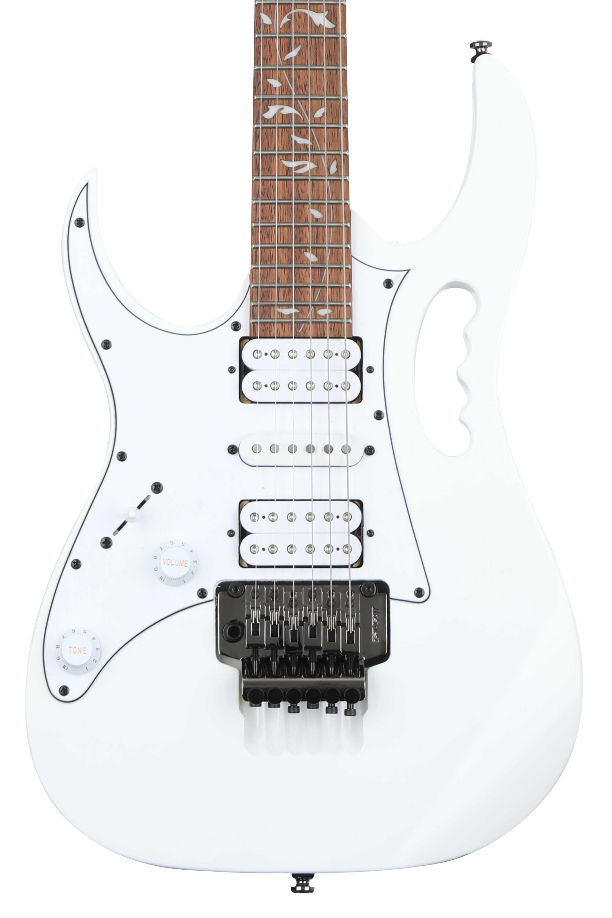 Ibanez Steve Vai Signature JEMJR Left-handed Electric Guitar - White |  Sweetwater