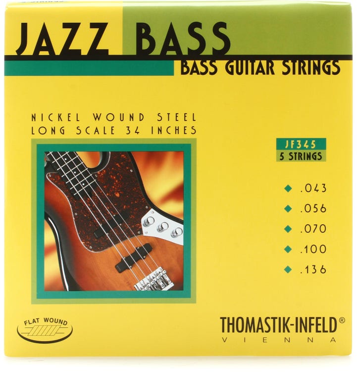 Thomastik-Infeld JF345 Jazz Flatwound Bass Guitar Strings - .043