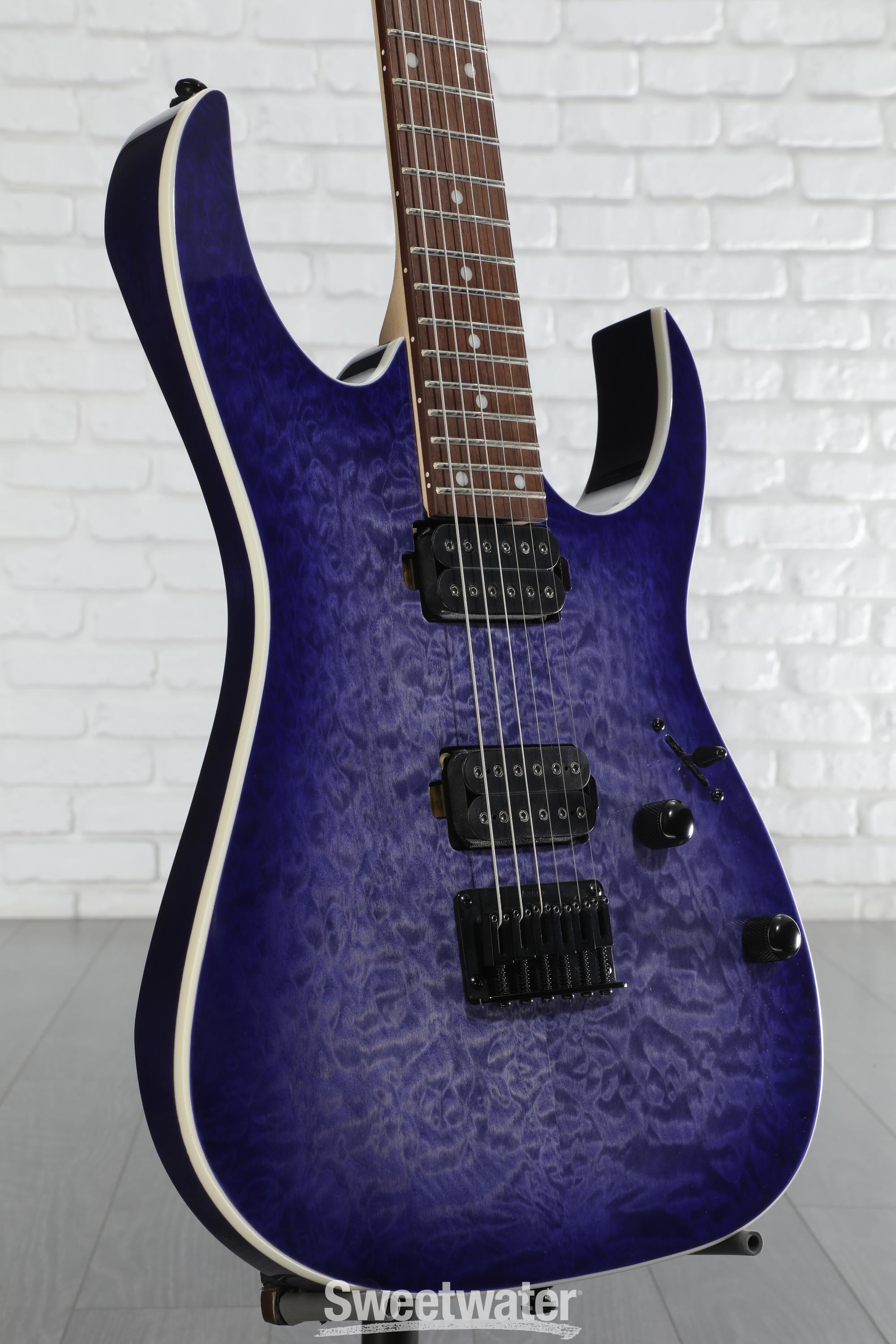 Ibanez RG421QM Electric Guitar - Cerulean Blue Burst
