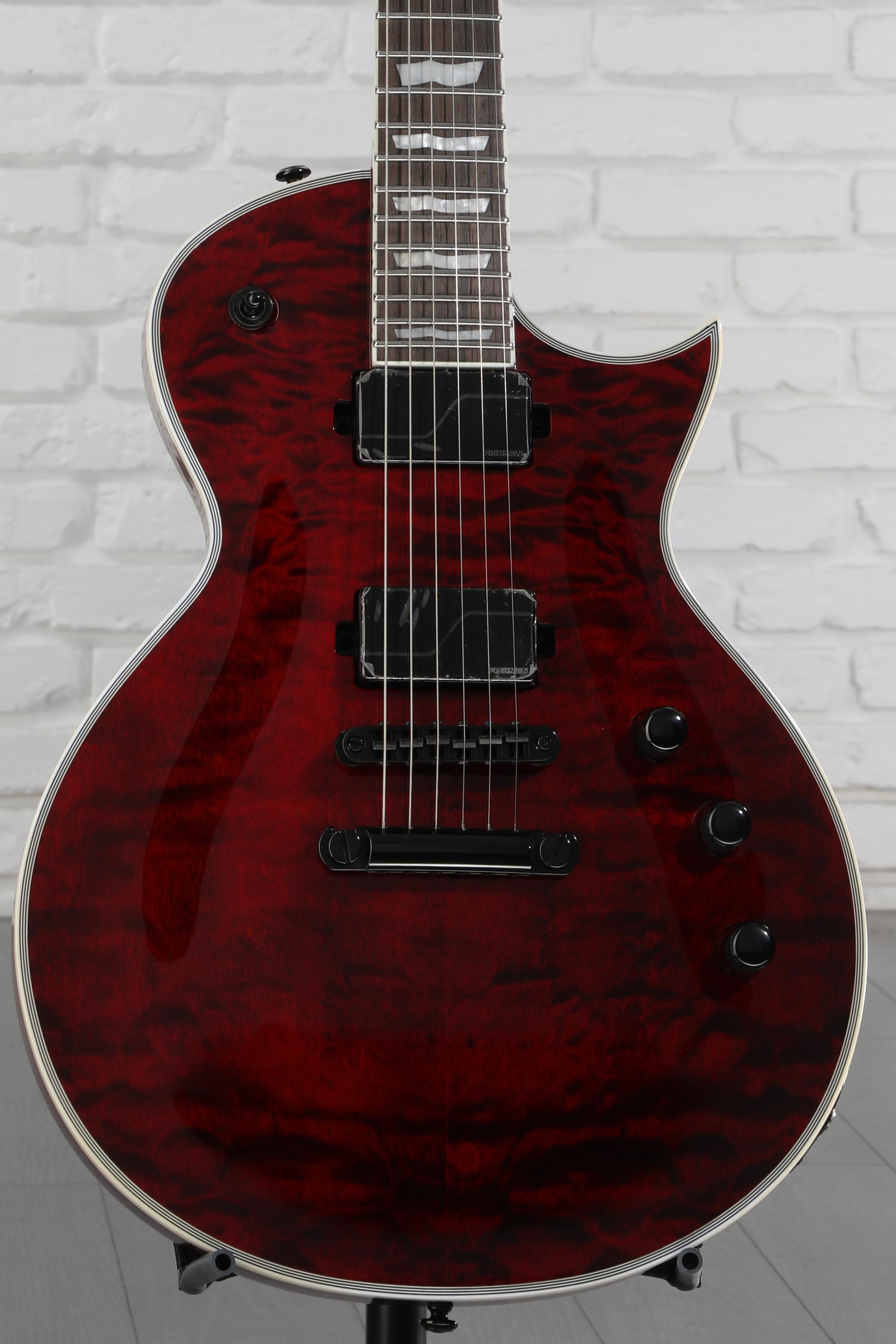 ESP LTD EC-1000QM Electric Guitar - See Thru Black Cherry