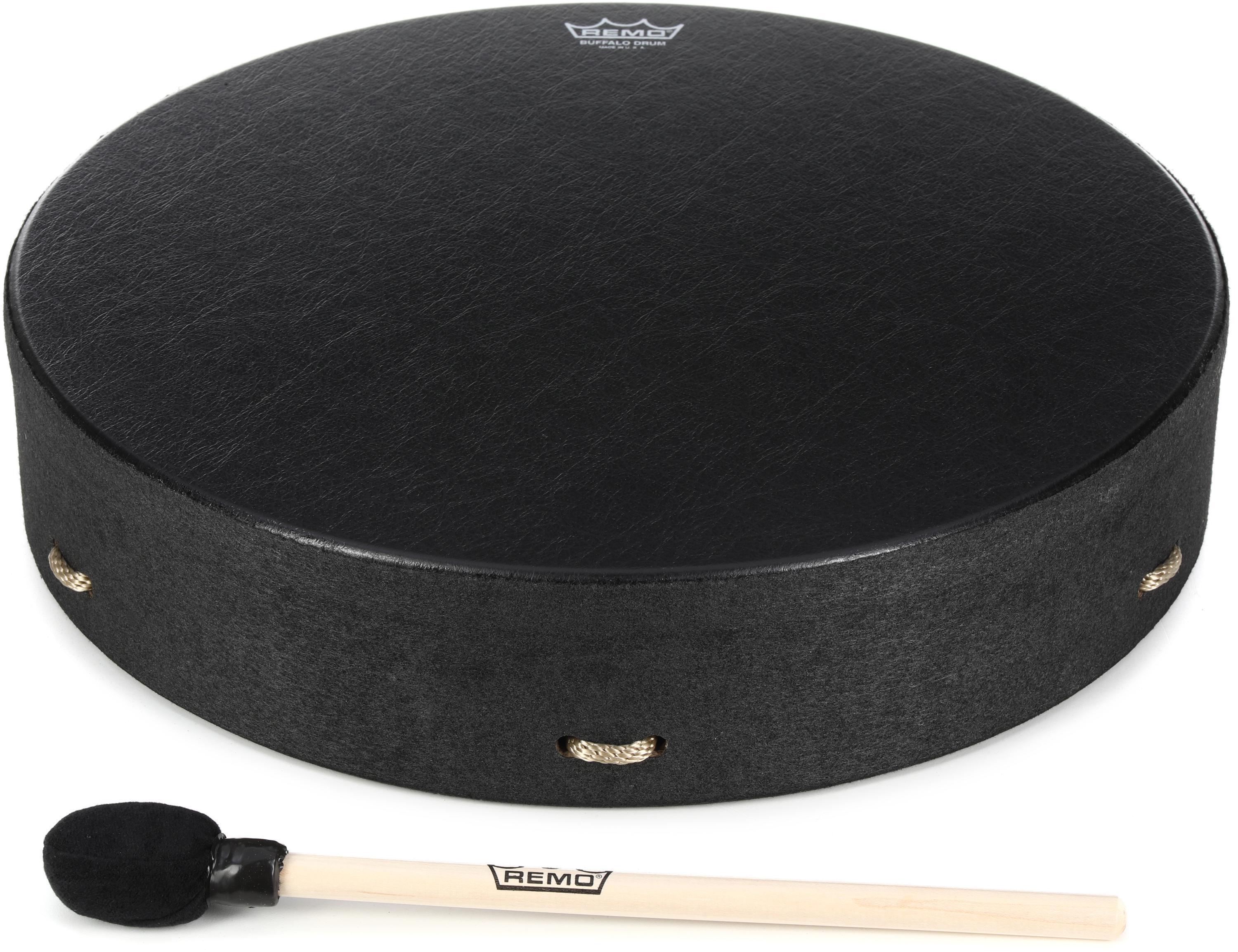 Photo of Remo Bahia Bass Buffalo Drum - 16-inch - Black Earth