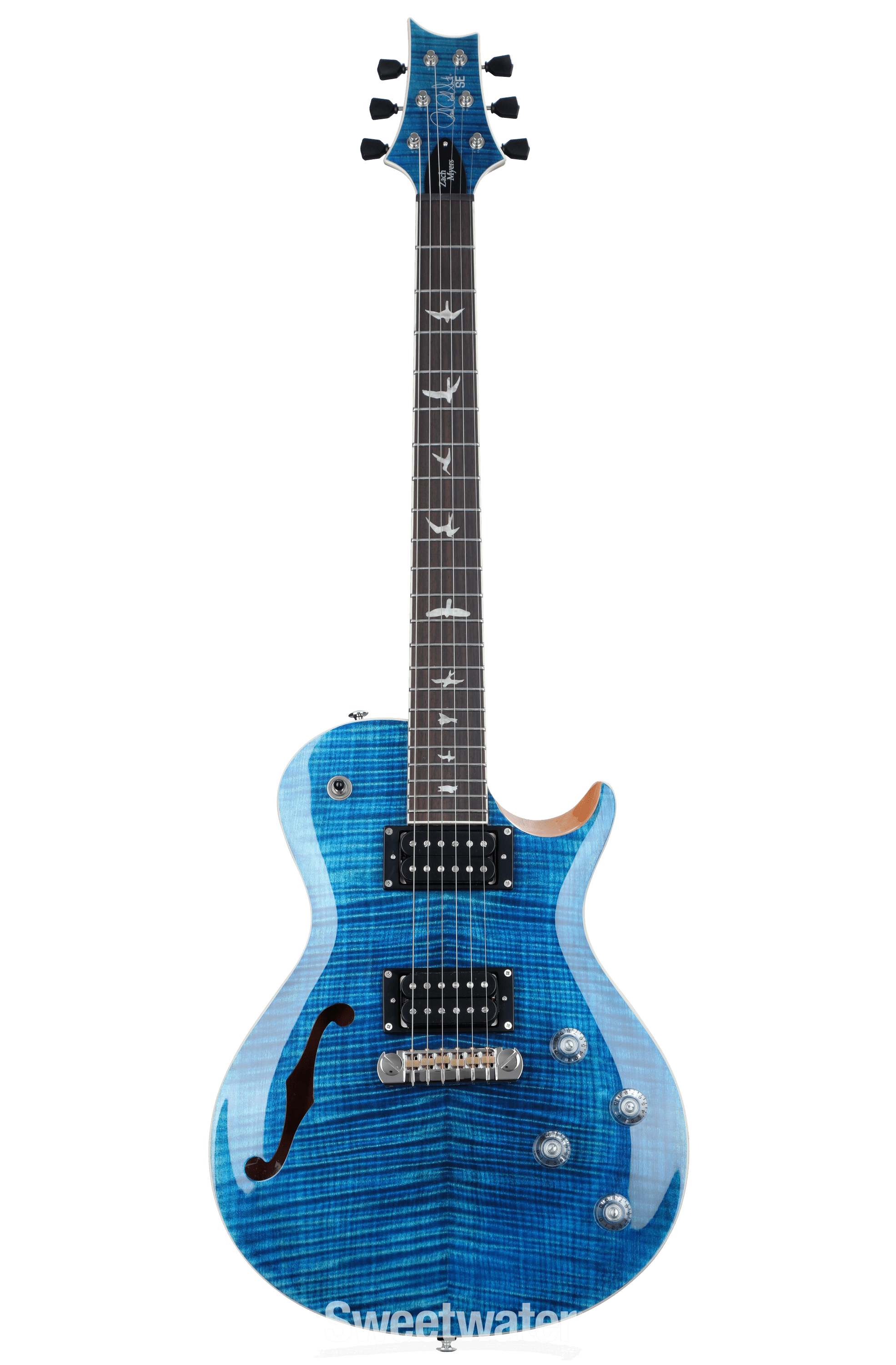 PRS SE Zach Myers 594 Semi-hollow Electric Guitar - Myers Blue | Sweetwater