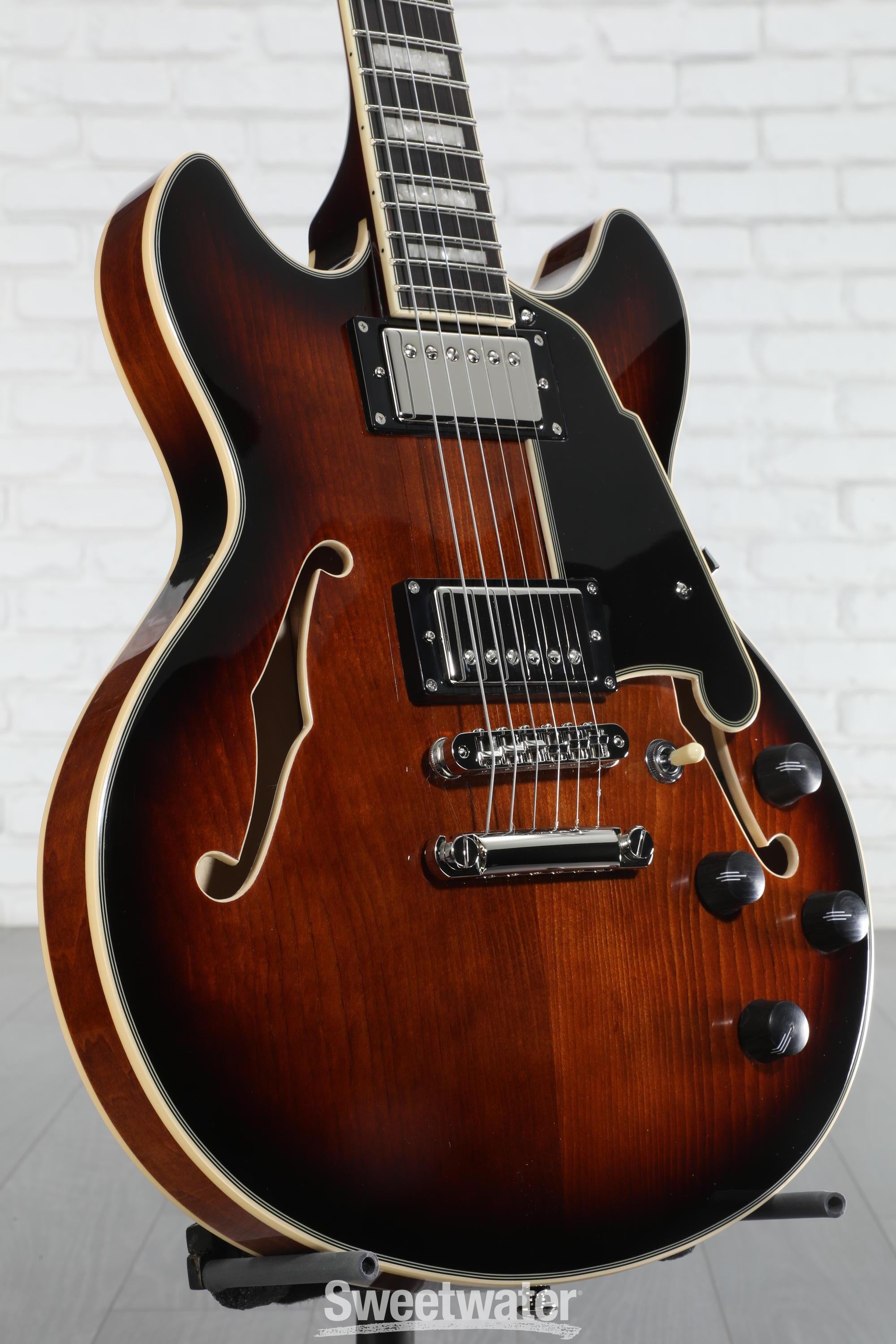 D'Angelico Premier Mini DC Electric Guitar - Brown Burst