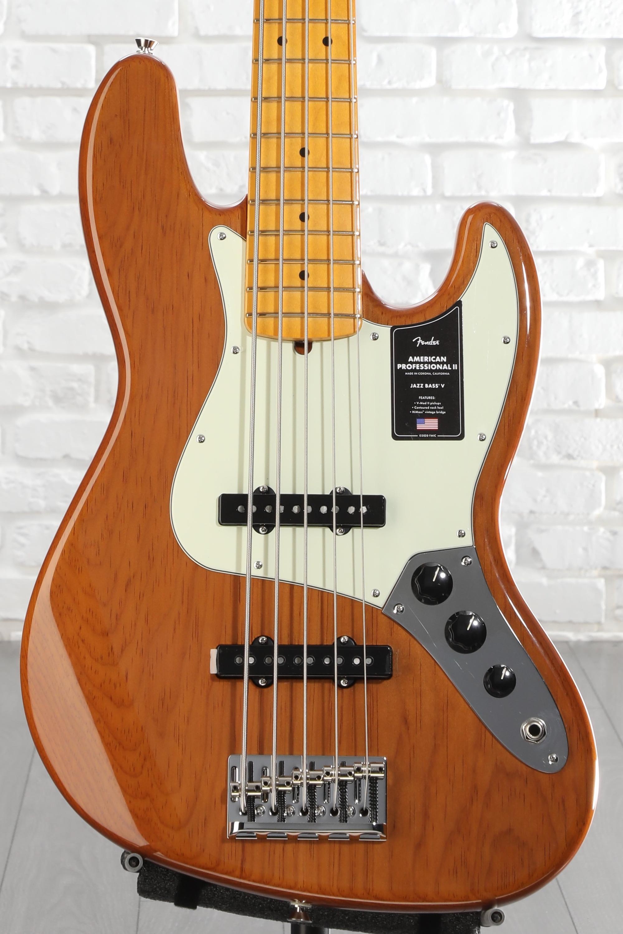 Fender American Proffesional PB V ピックアップ Fender American Professional II Jazz Bass V - Roasted Pine, Maple