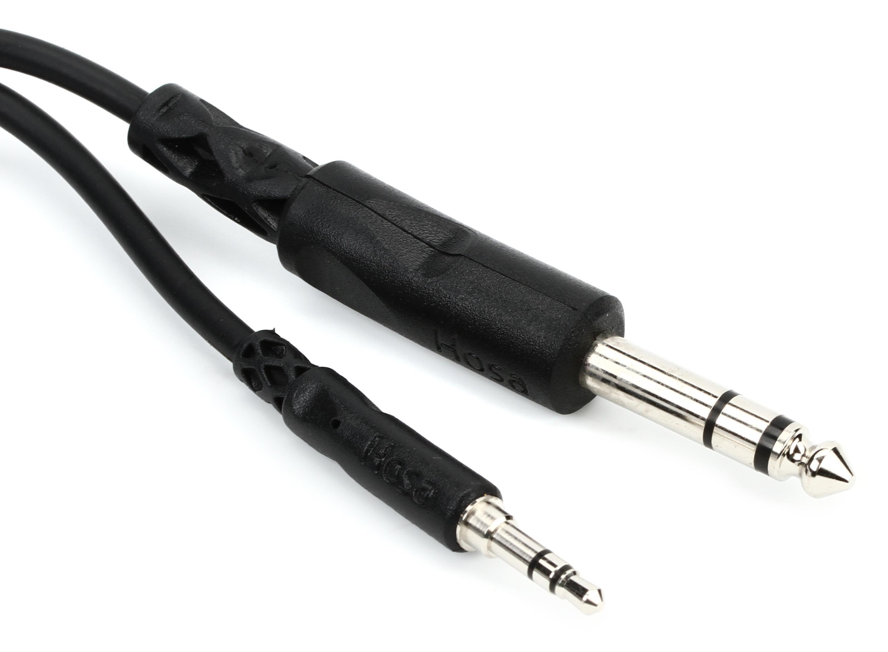 Bundled Item: Hosa CMS-110 Stereo Interconnect Cable - 3.5mm TRS Male to 1/4-inch TRS Male - 10 foot
