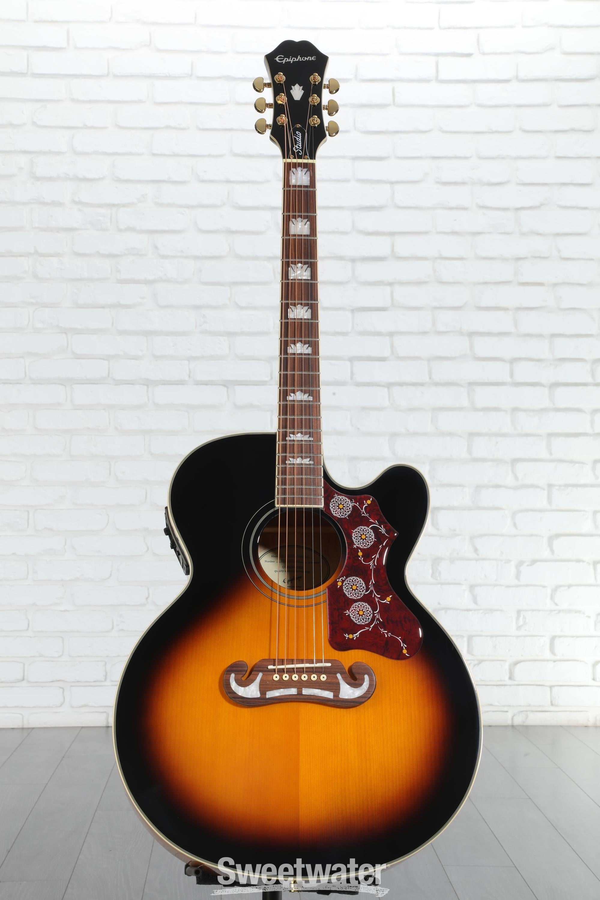Epiphone J-200EC Studio Acoustic-Electric Guitar - Vintage