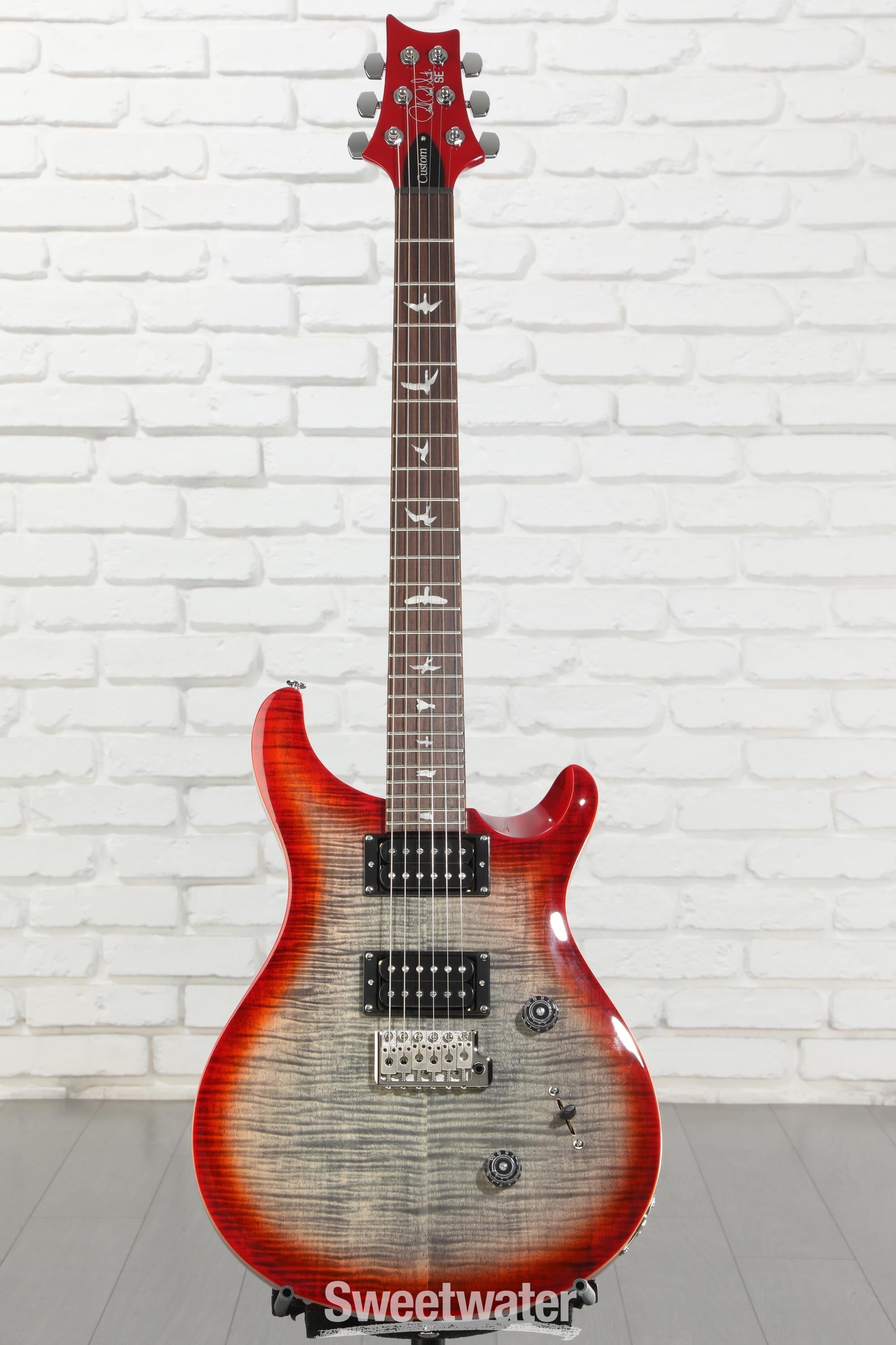 PRS SE Custom 24 Electric Guitar - Charcoal Cherry Burst | Sweetwater