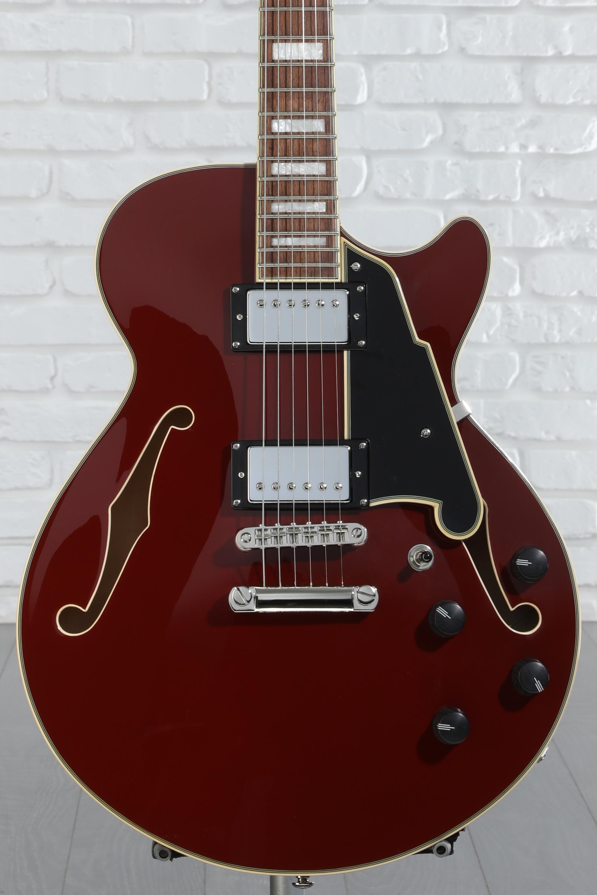 D'Angelico Premier SS Semi-hollow Electric Guitar - Burnt