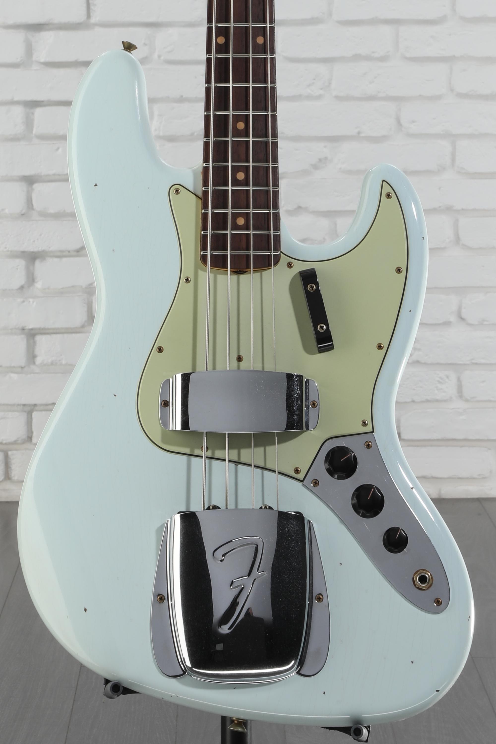 ベース Fender Custom Shop Jazz Bass SONIC BLUE Fender Custom Shop Limited 1964 Jazz Bass, Journeyman Relic