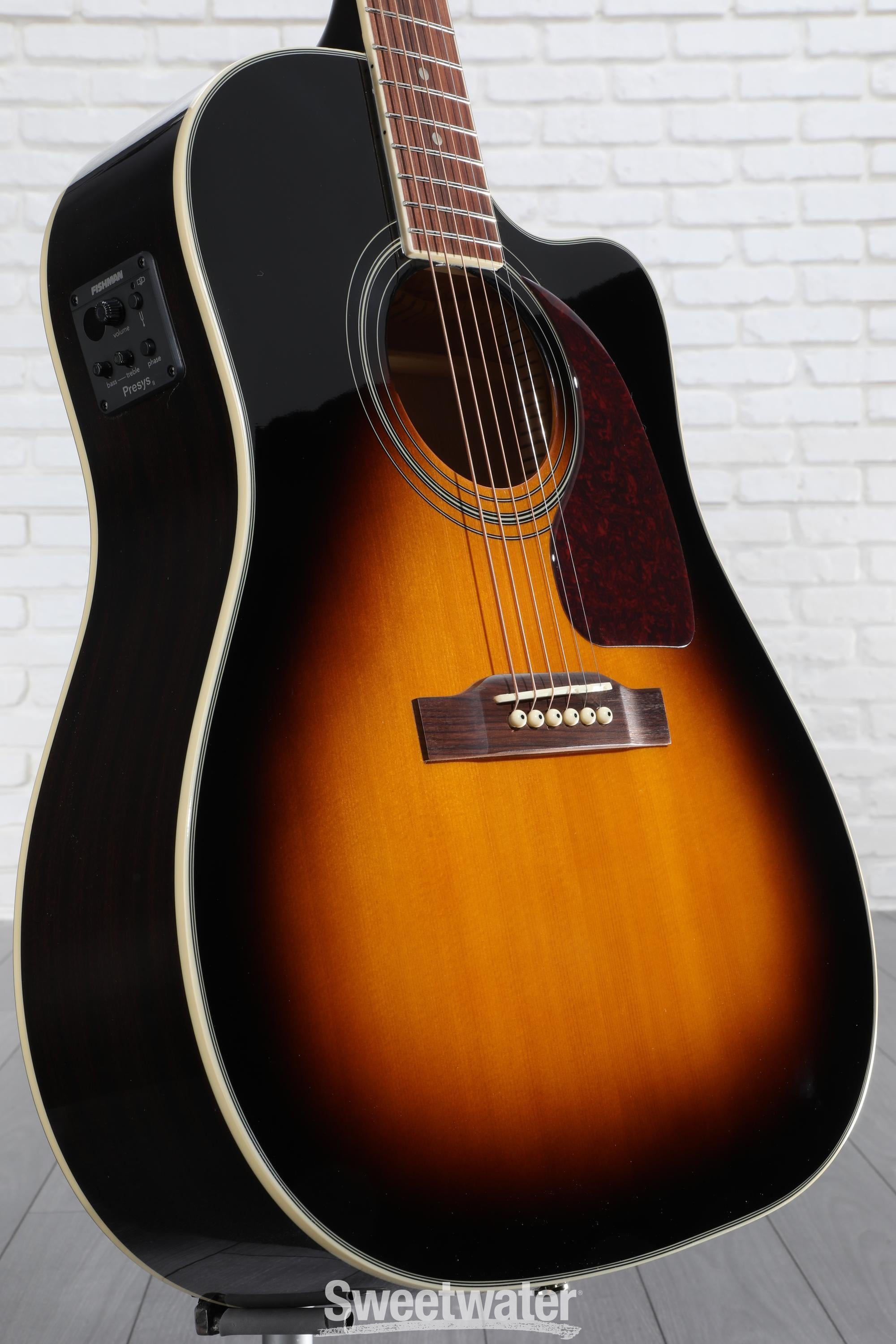 Epiphone J-45 EC Studio Acoustic-electric Guitar - Vintage Sunburst