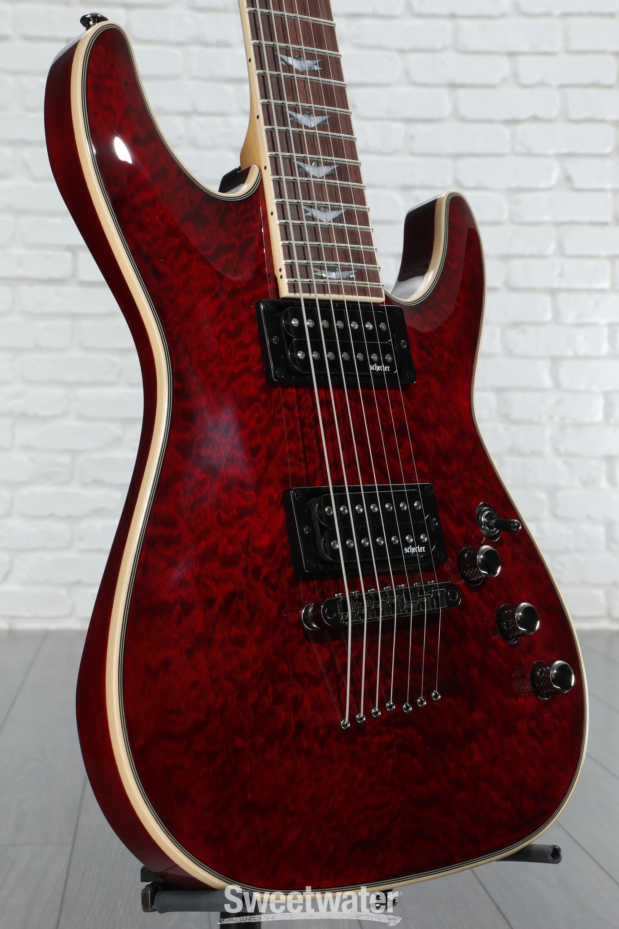 Schecter Omen Extreme-7 Electric Guitar - Black Cherry