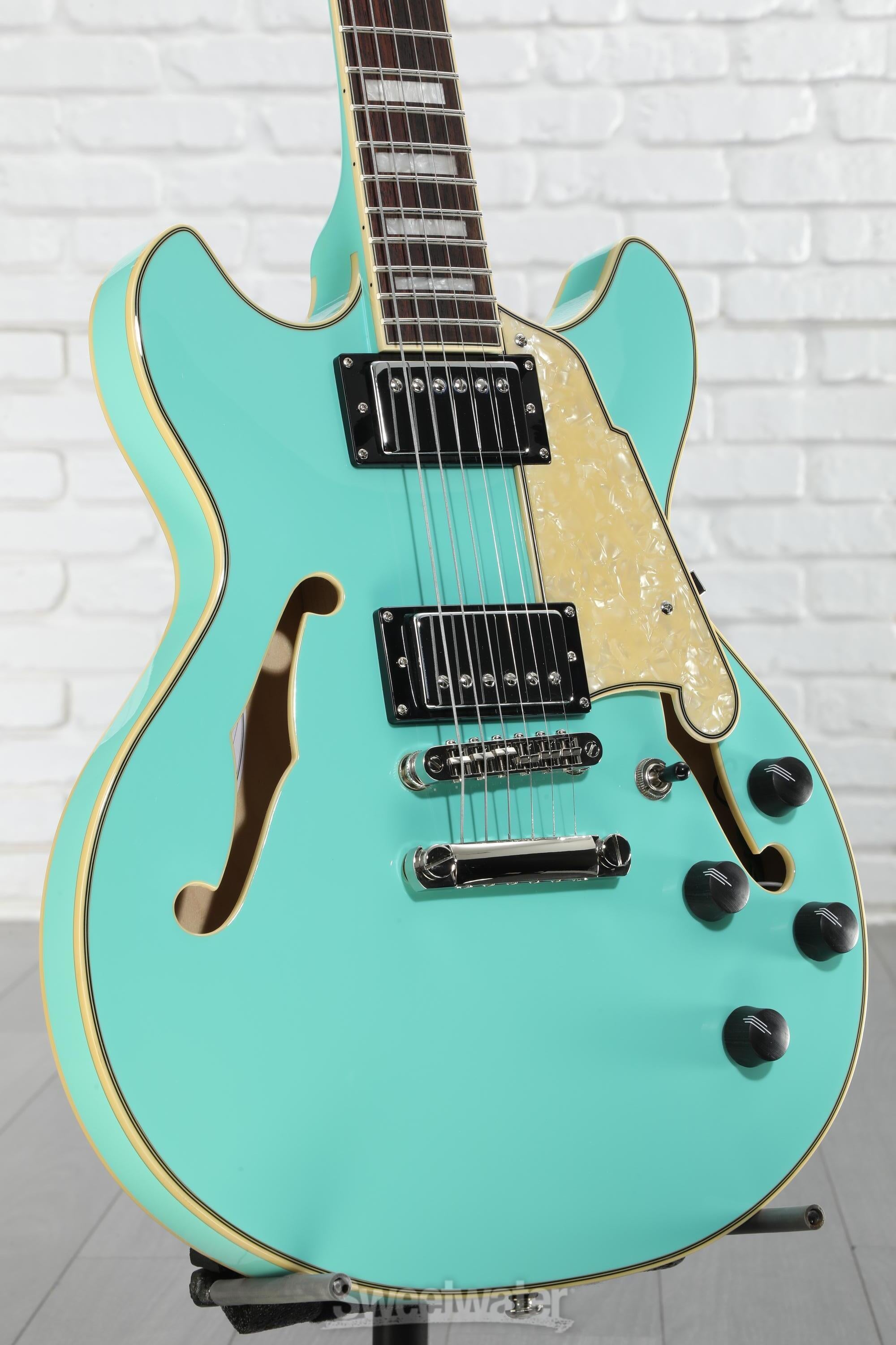 D'Angelico Premier Mini DC Electric Guitar - Surf Green with