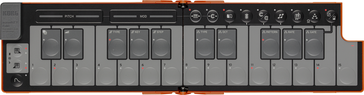 KORG nanoKEY Fold オレンジ Korg nanoKEY Fold Foldable MIDI Keyboard - Orange | Sweetwater