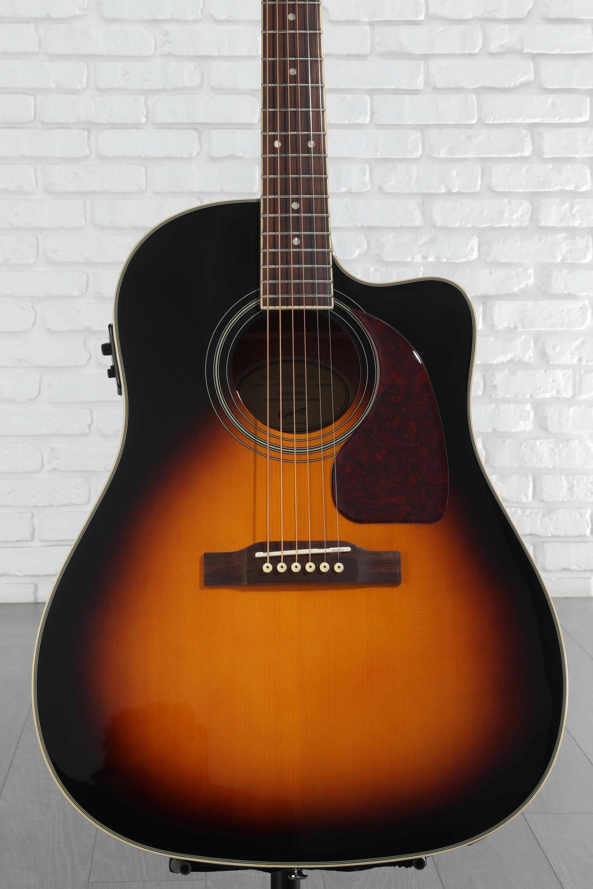 ギター Epiphone J-45 STUDIO Epiphone J-45 EC Studio Acoustic-Electric Guitar Vintage