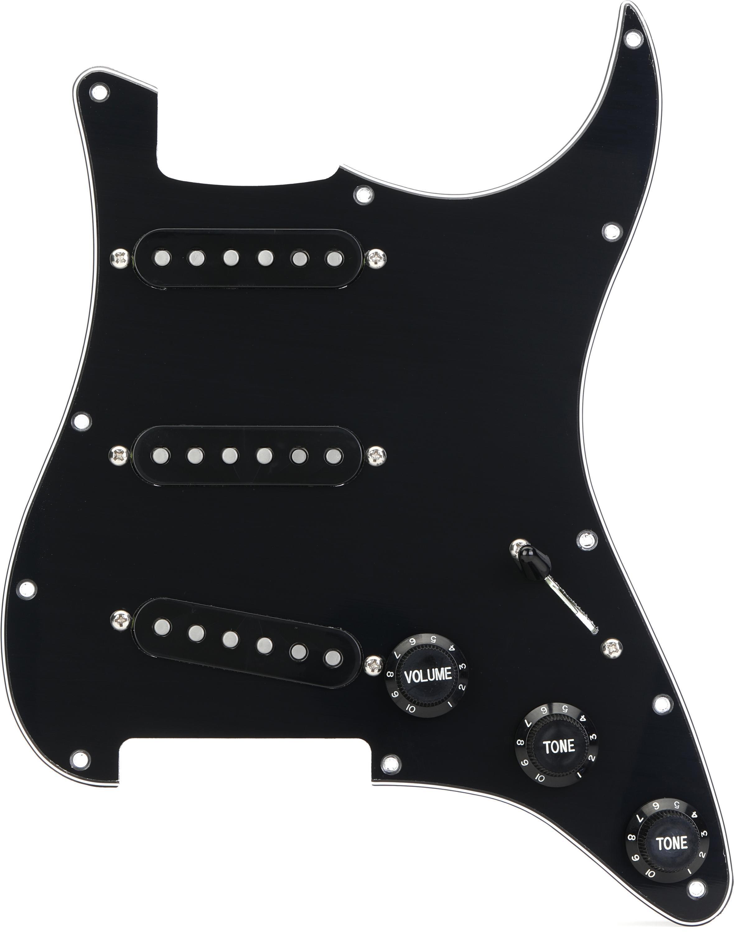 Photo of Mojotone '67 "Quiet Coil" Strat Prewired Pickguard - Black