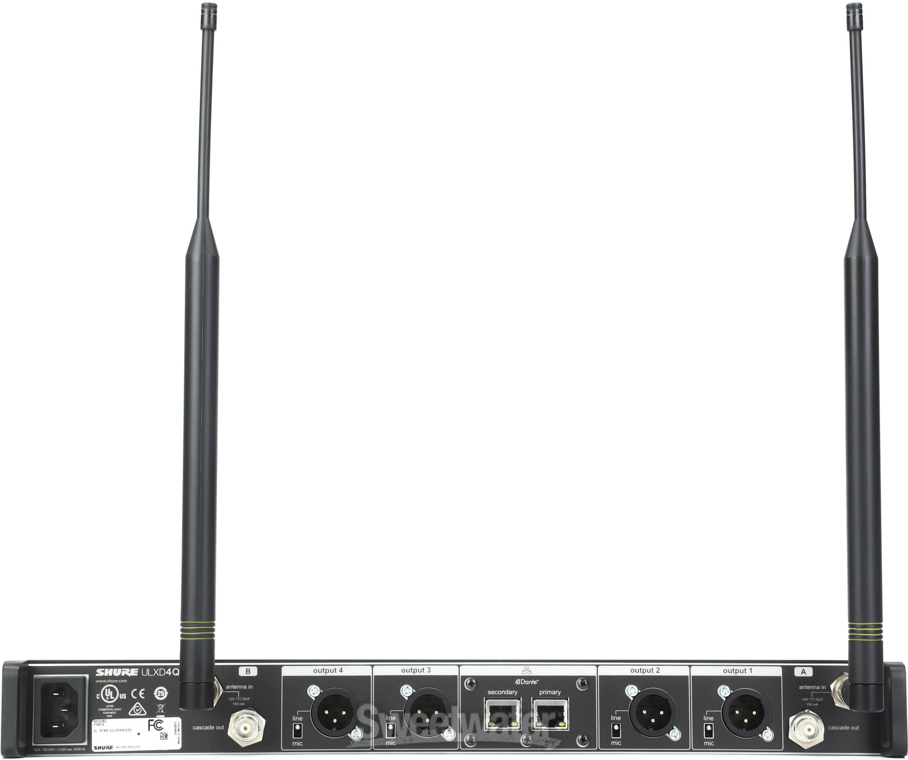 Shure ULXD4Q Quad Channel Digital Wireless Receiver - G50 Band