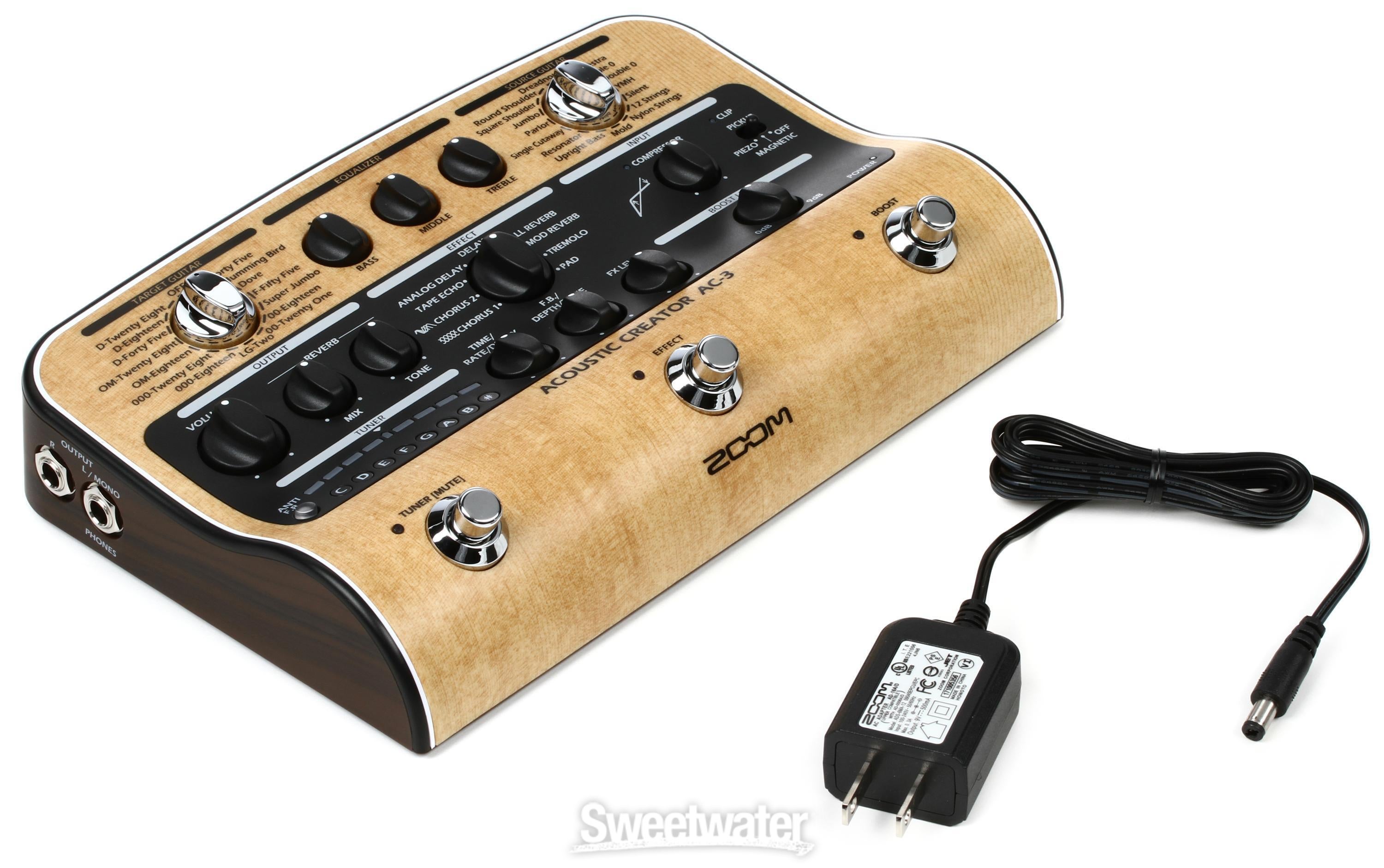 Zoom AC-3 Acoustic Creator Enhanced Direct Box and Multi-effects