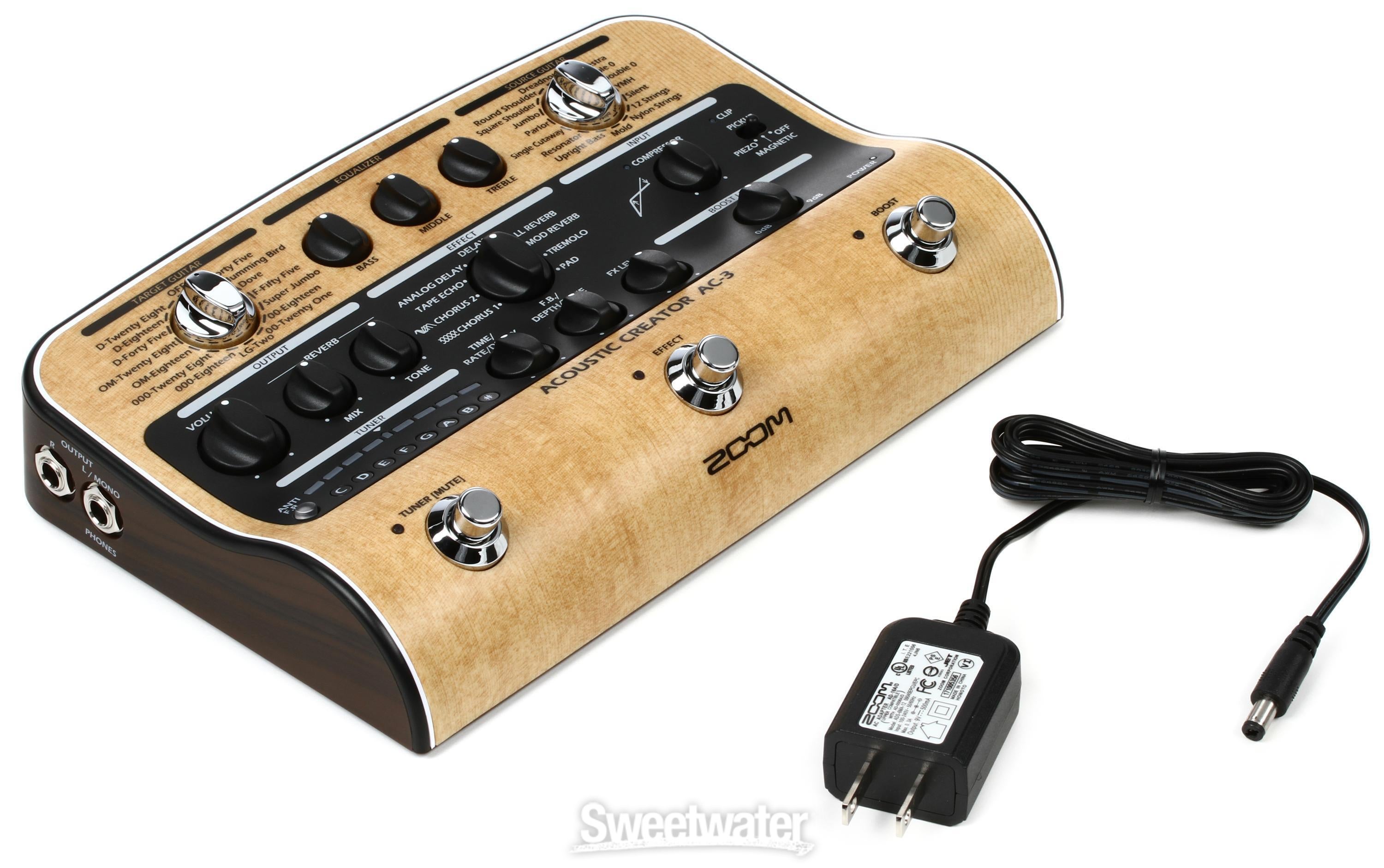 Zoom AC-3 Acoustic Creator Enhanced Direct Box and Multi-effects 