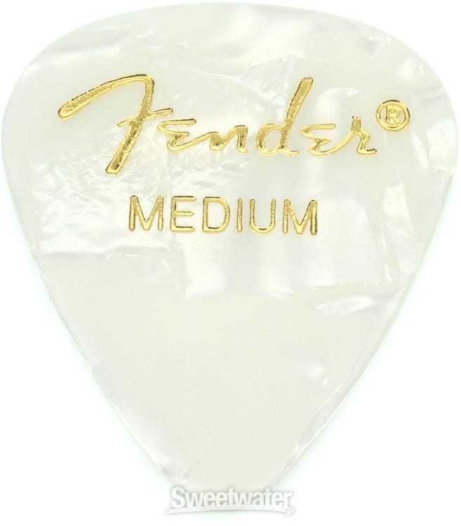 FENDER Médiator 351 premium White Moto Thin - Guitar MAniac