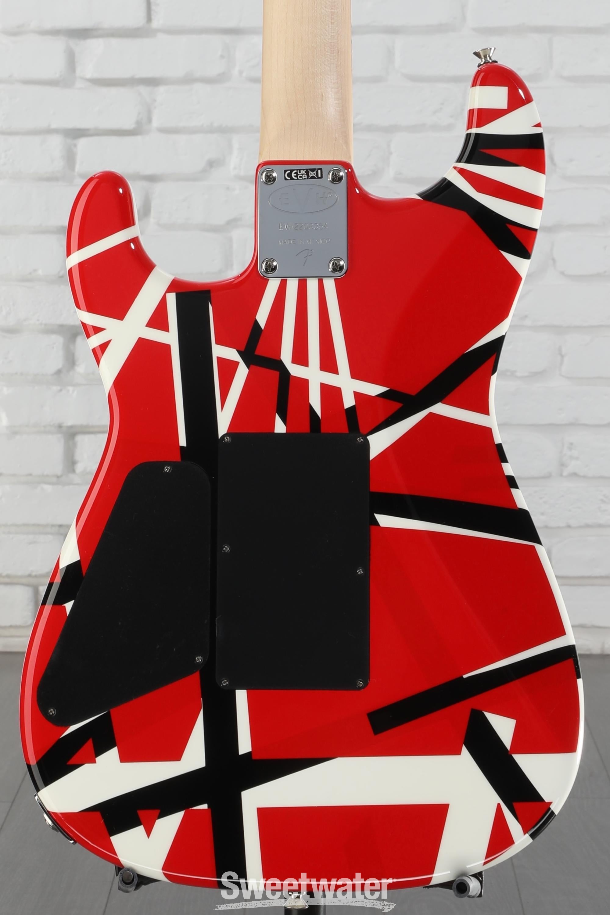 EVH Striped Series - Red with Black and White Stripes