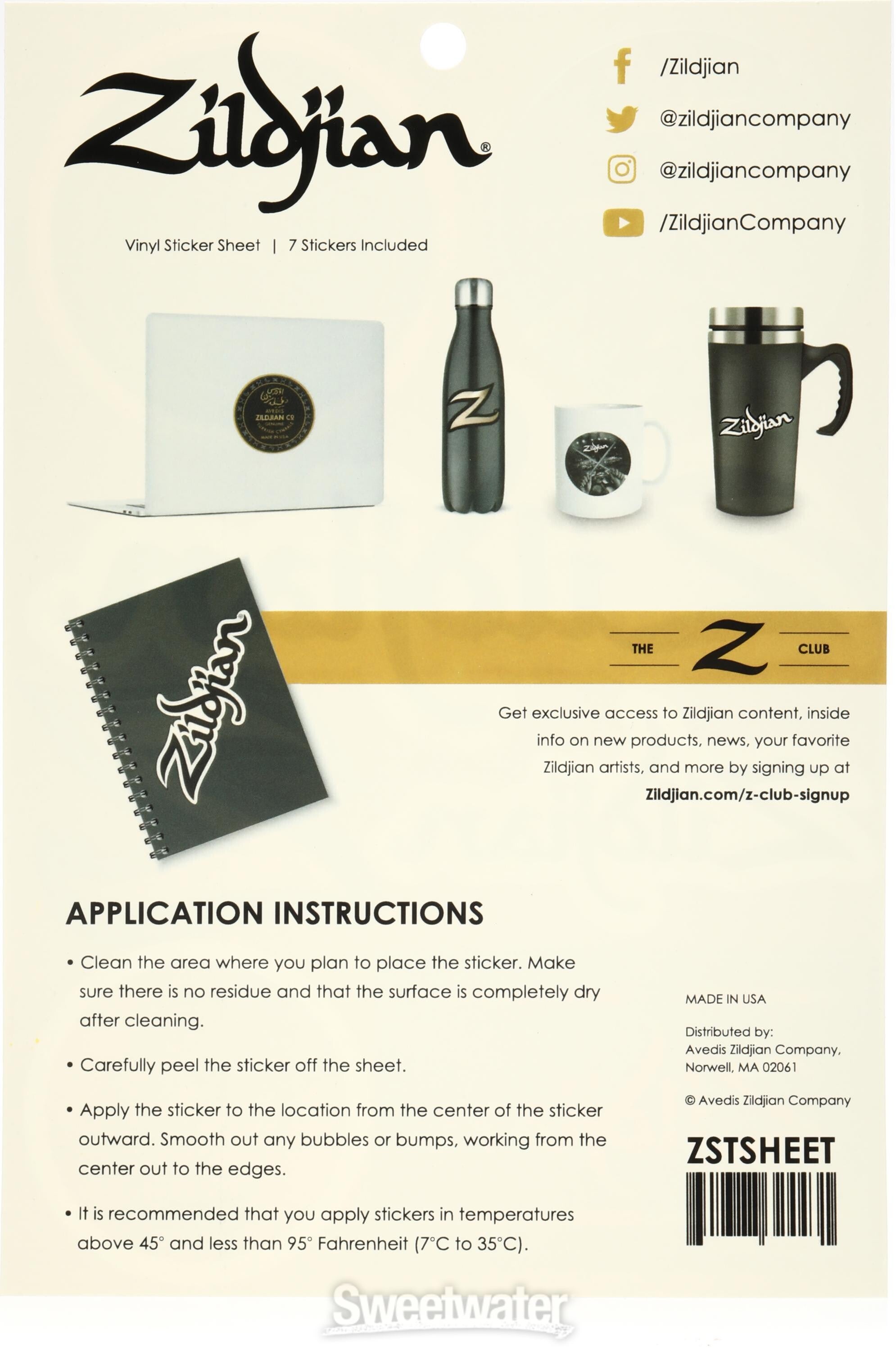 Zildjian sticker deals