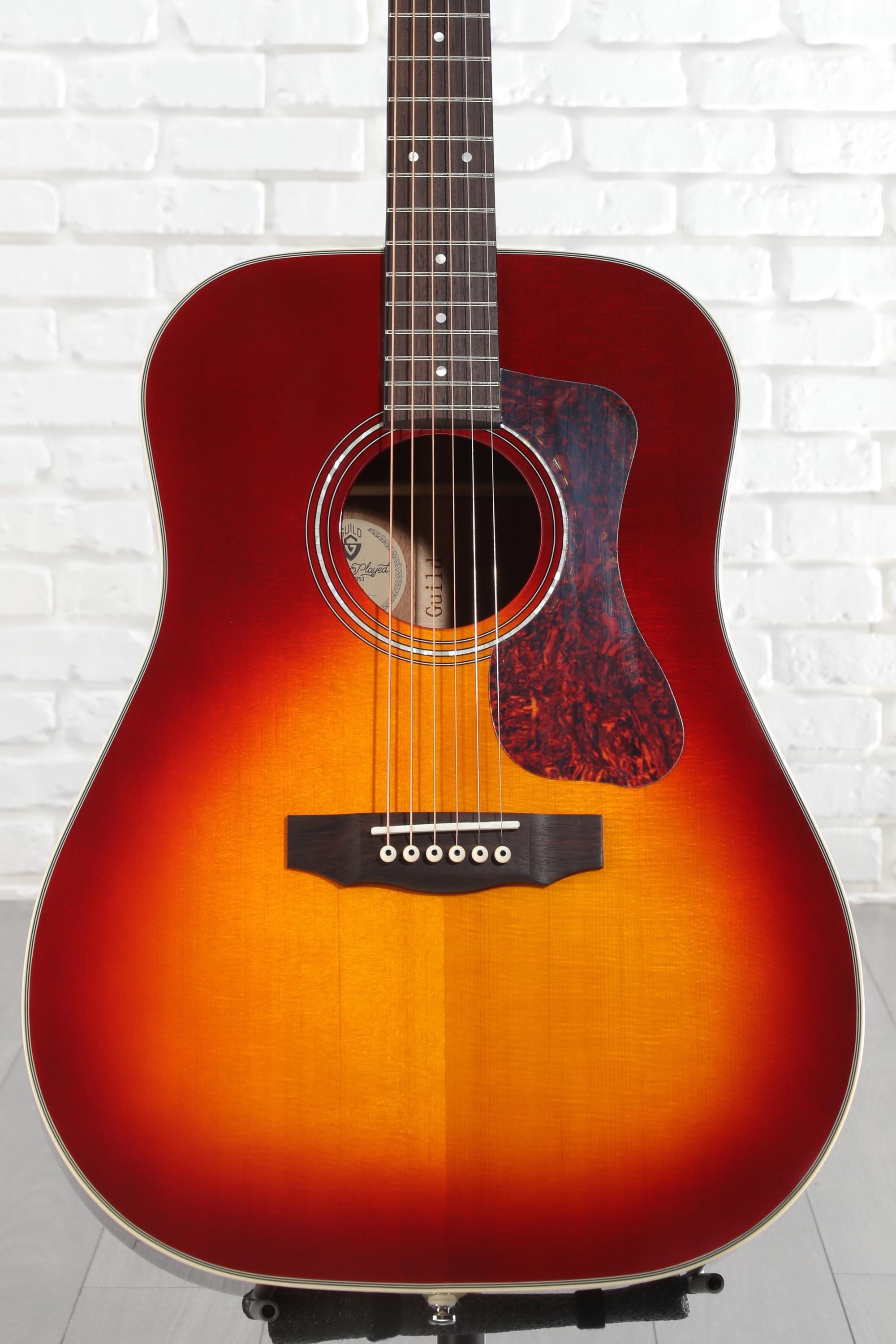Guild D-140 Dreadnought Acoustic Guitar - Cherry Burst | Sweetwater