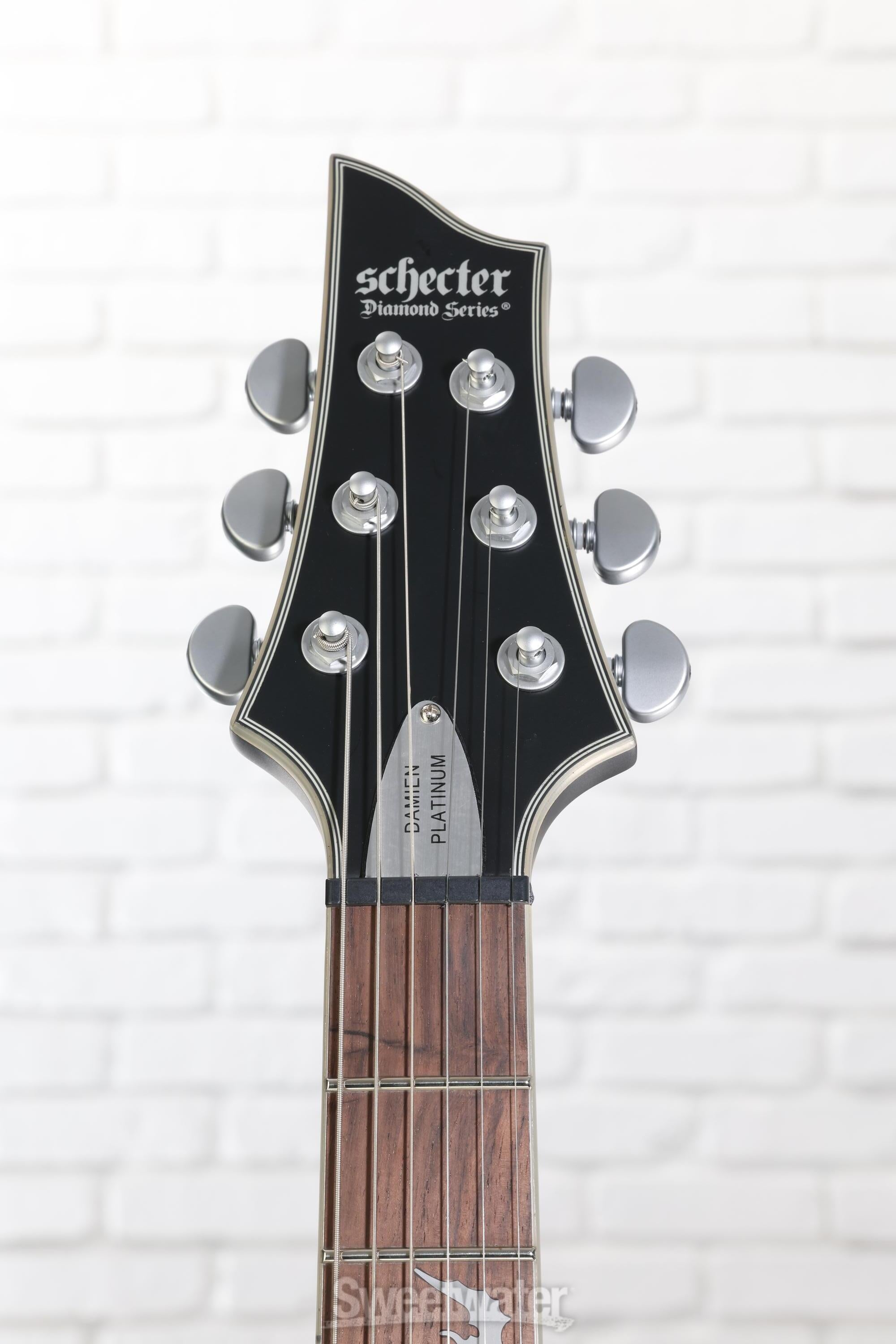 Schecter Damien Platinum 6 Electric Guitar - Satin Black | Sweetwater