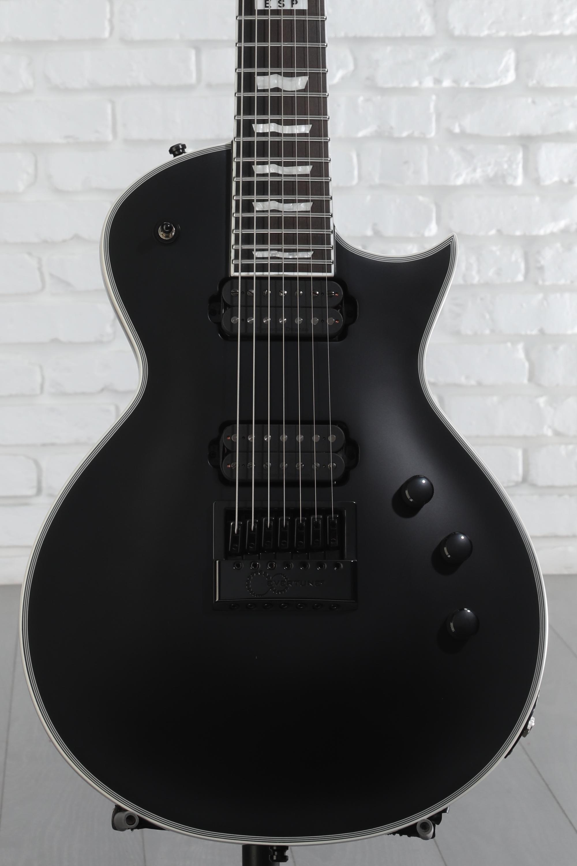 E-II EC ET Black Satinブラックケース付き evertune ESP E-II Eclipse Evertune - Black Satin | Sweetwater