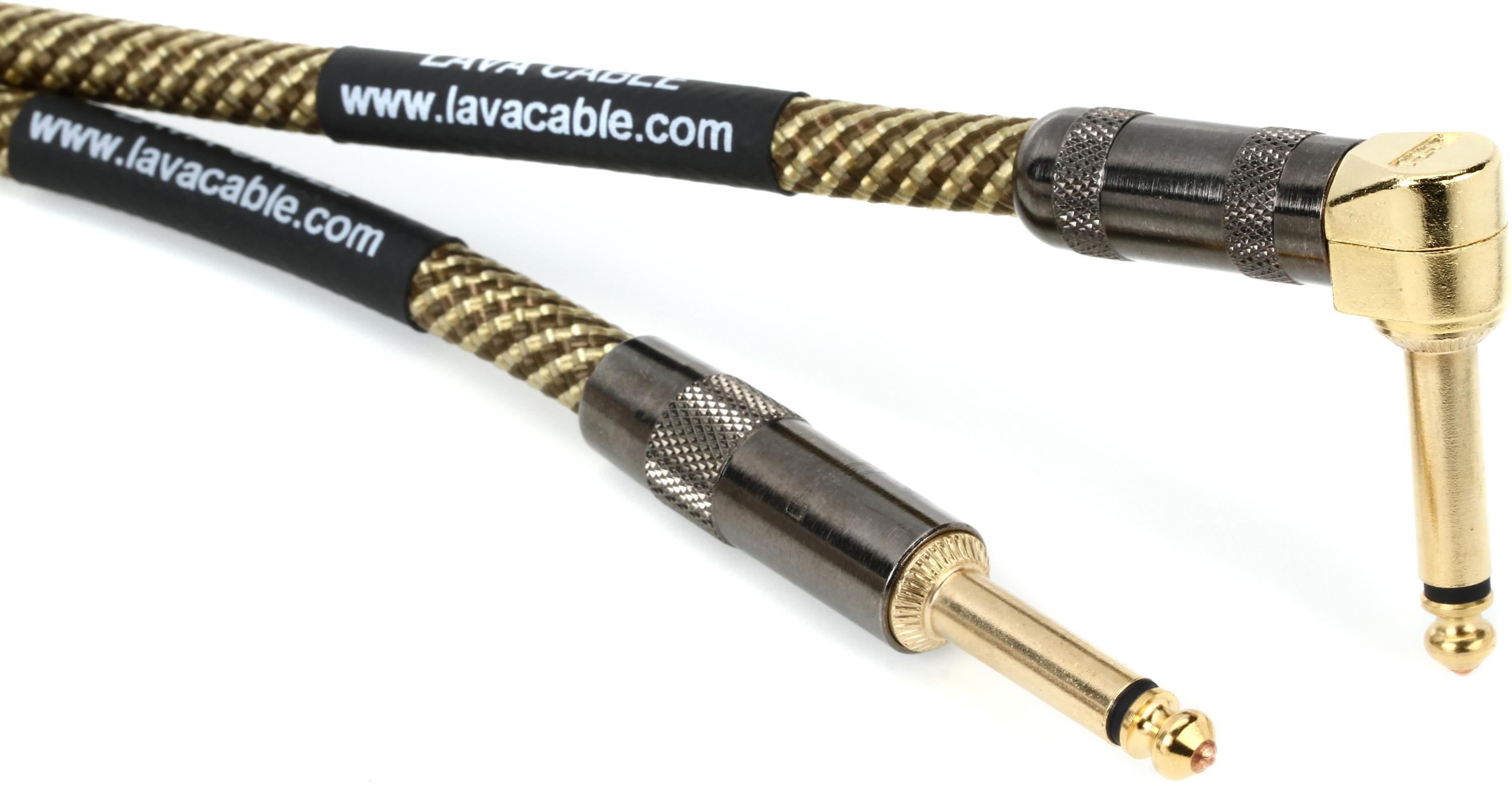 Photo of Lava Cable LCVN20R Vintage Tweed Straight to Right Angle Instrument Cable - 20 foot