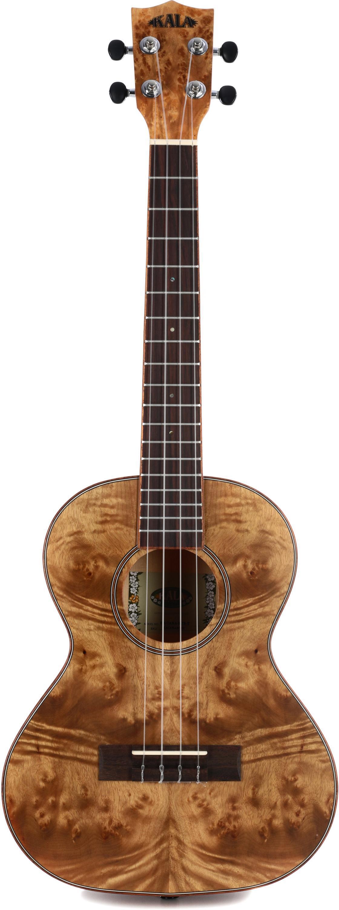 Kala KA-CARA-BUR-T Exotic Burl Tenor Ukulele - Salted Caramel