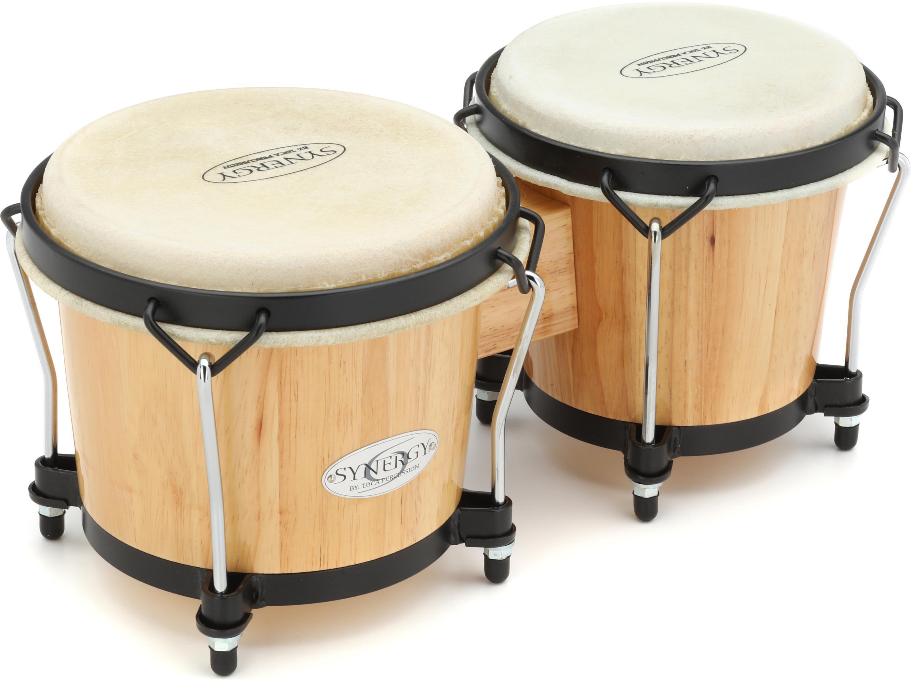 Toca Percussion Synergy Wood Bongos - Natural