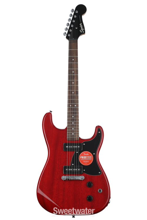 Squier Paranormal Strat-O-Sonic Crimson Red Transparent-