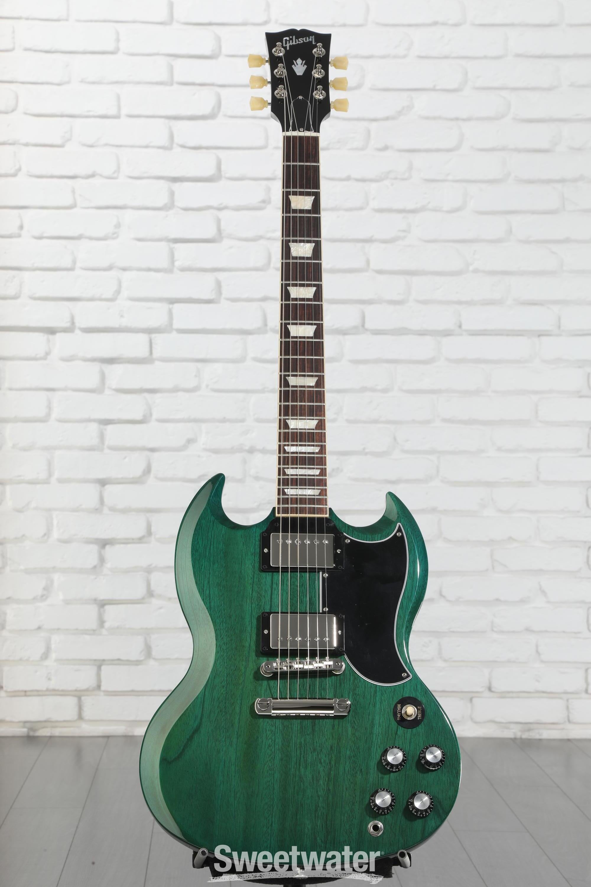 ギター Gibson SG Standard '61 Translucent Teal Gibson SG Standard '61 Electric Guitar - Translucent Teal